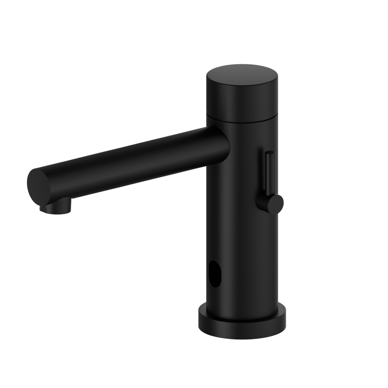 Robinet de lavabo dont les réglages (débit/ température) se programment avec des robinets d’arrêts inclus - finition Matt Black
