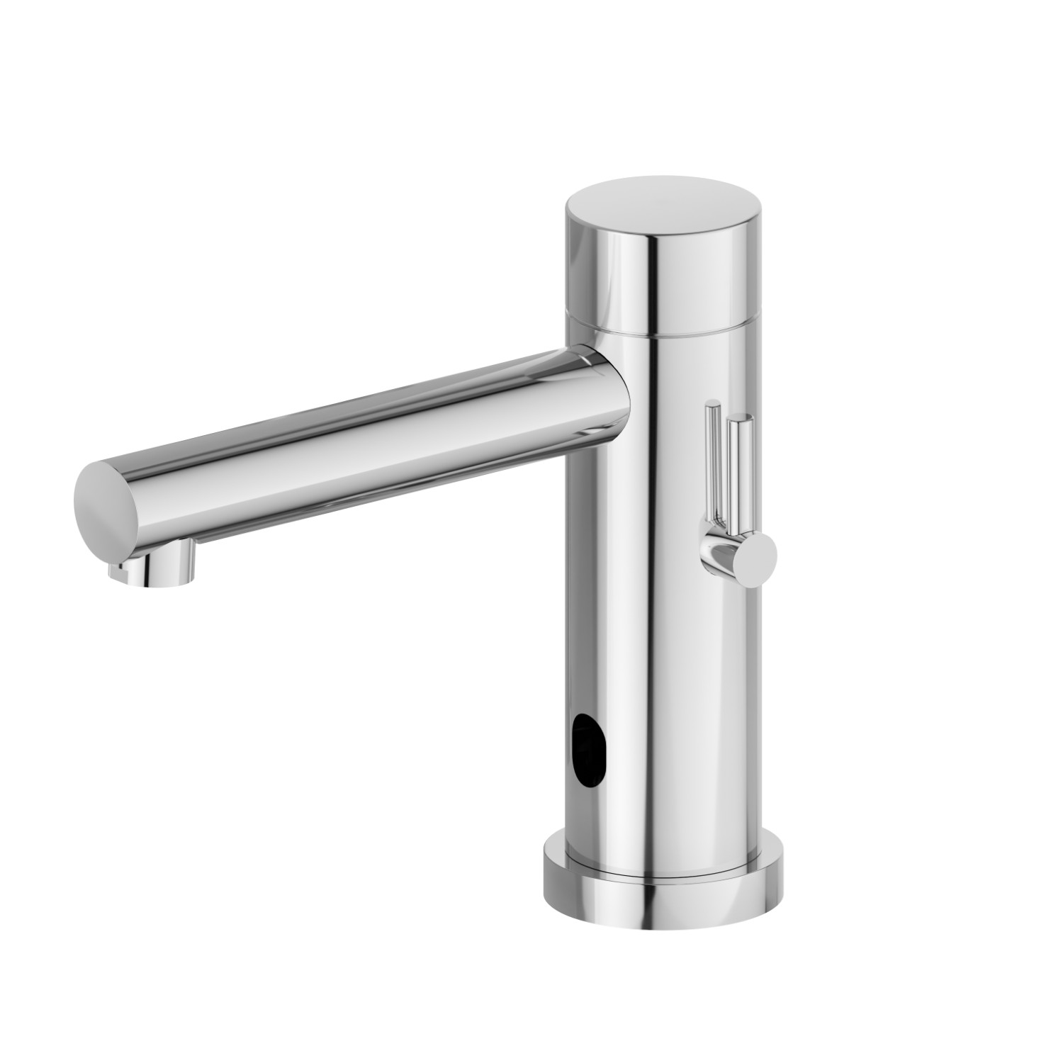 Washbasin tap with manually-adjustable mixing device by stop valves included - finish Chrome