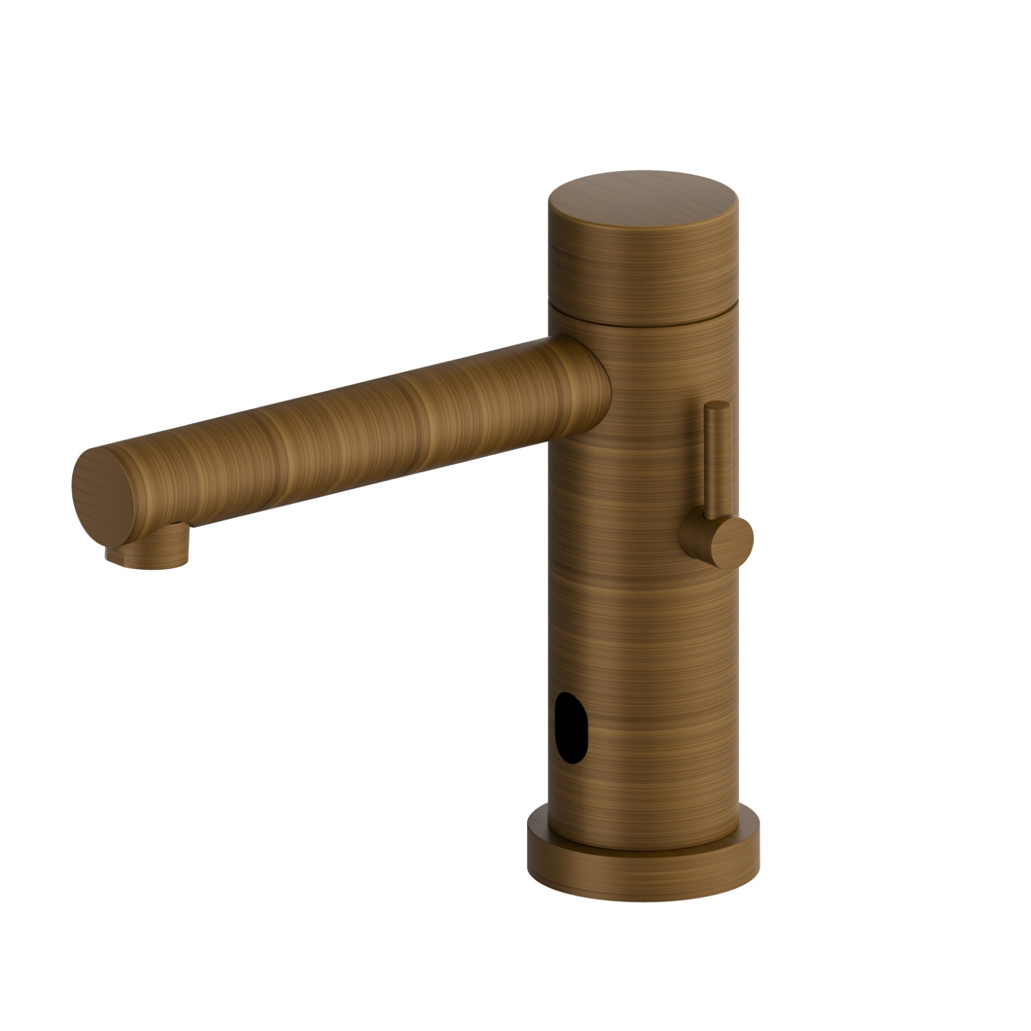 Washbasin tap with manually-adjustable mixing device by stop valves included - finish Groove Bronze