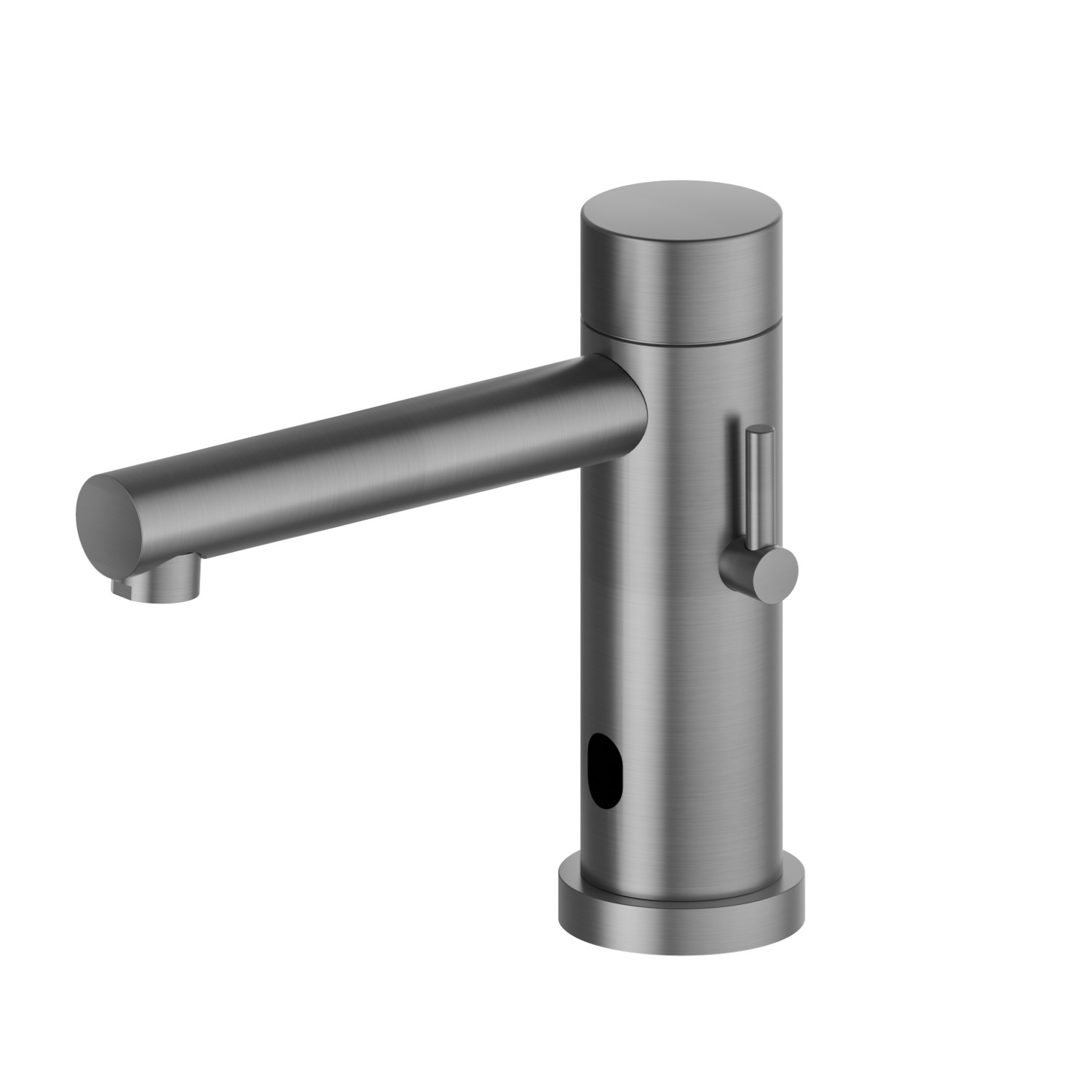 Washbasin tap with manually-adjustable mixing device by stop valves included - finish PVD Brushed Gun Metal