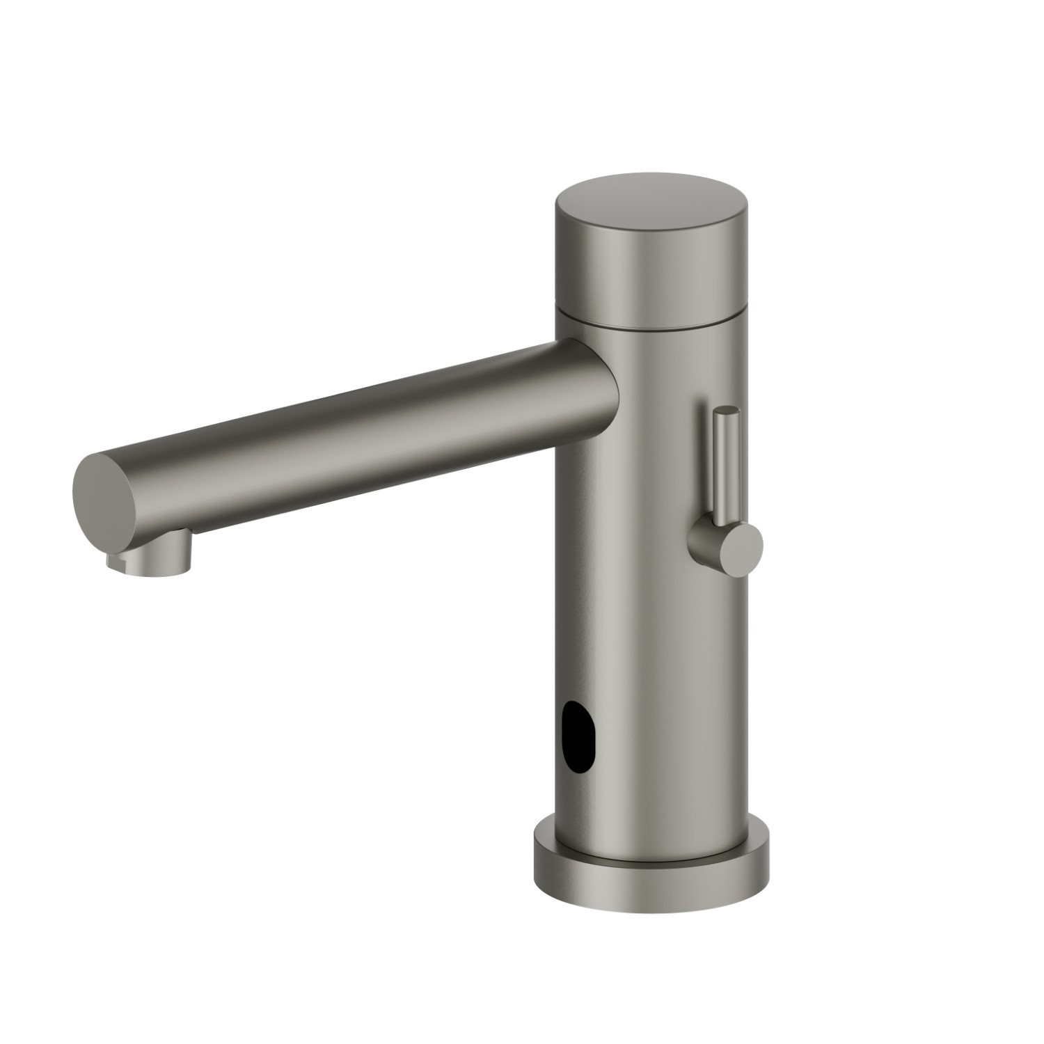 Washbasin tap with manually-adjustable mixing device by stop valves included - finish Titanium Satin