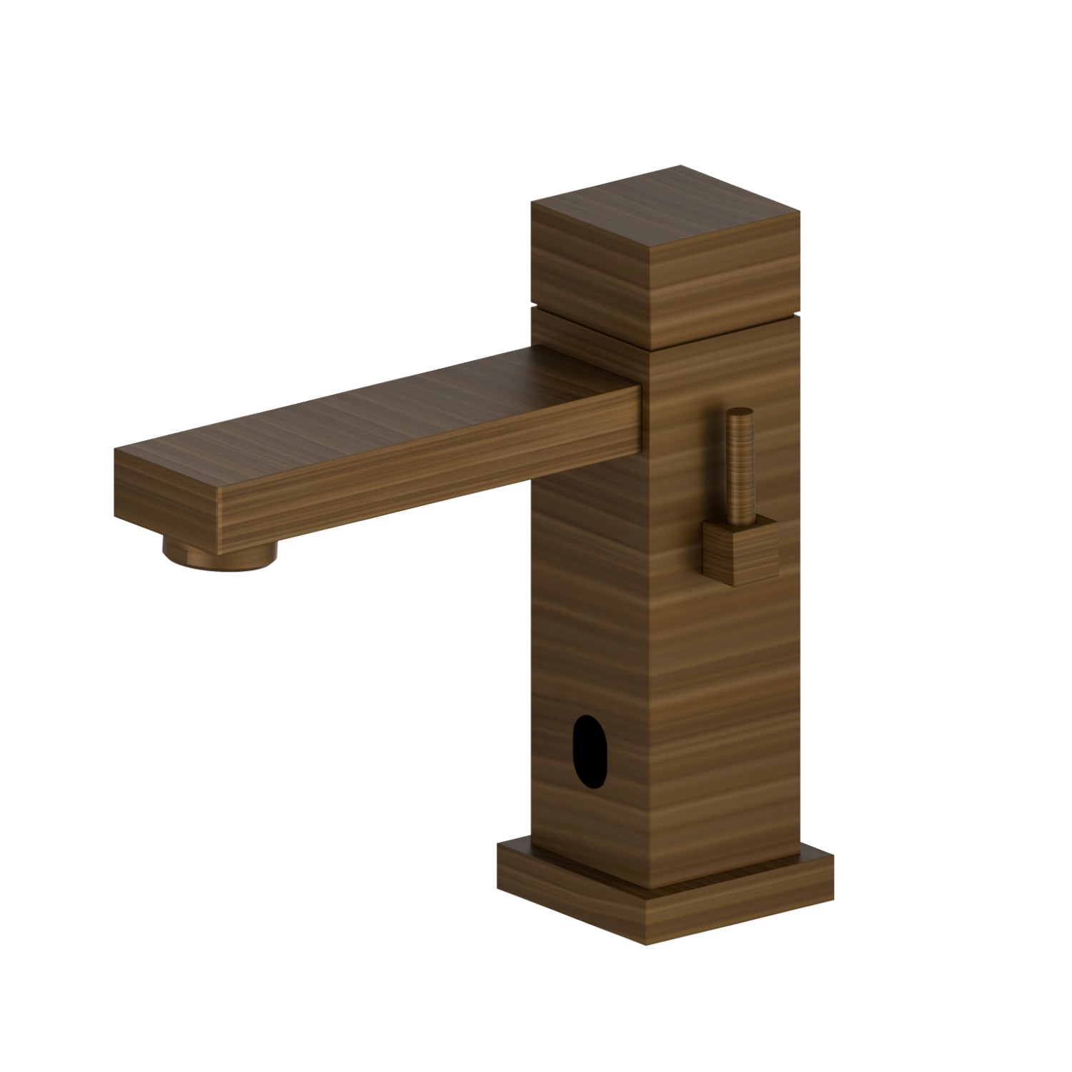 Washbasin tap with manually-adjustable mixing device by stop valves included - finish Groove Bronze
