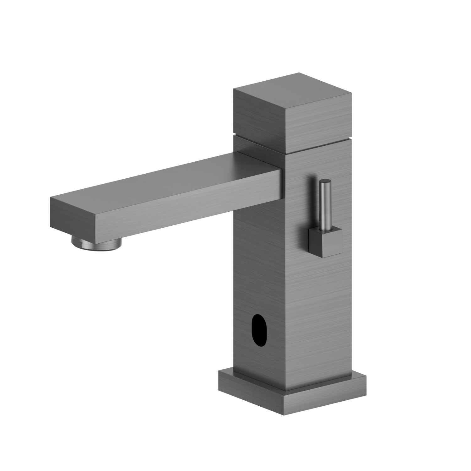 Washbasin tap with manually-adjustable mixing device by stop valves included - finish PVD Brushed Gun Metal