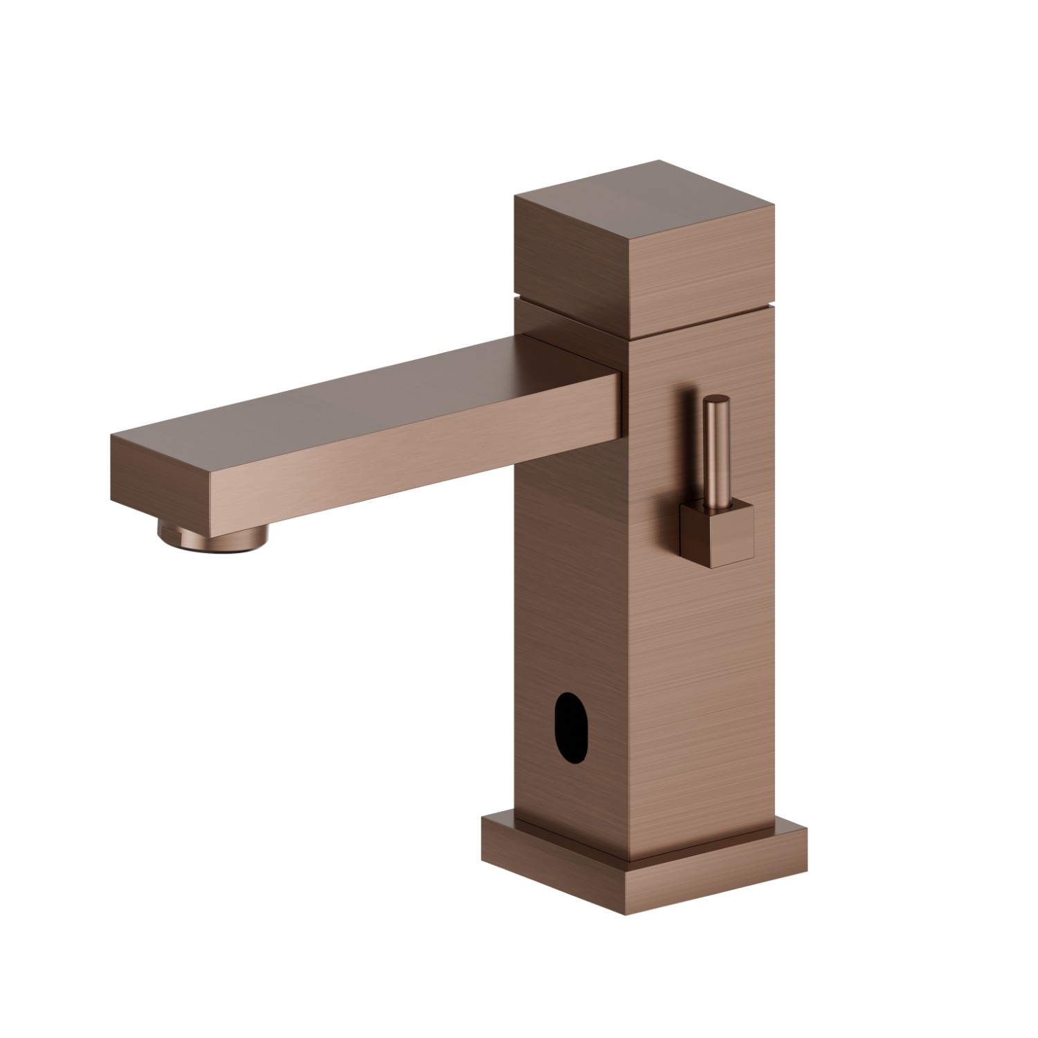 Washbasin tap with manually-adjustable mixing device by stop valves included - finish PVD Brushed Copper Bronze