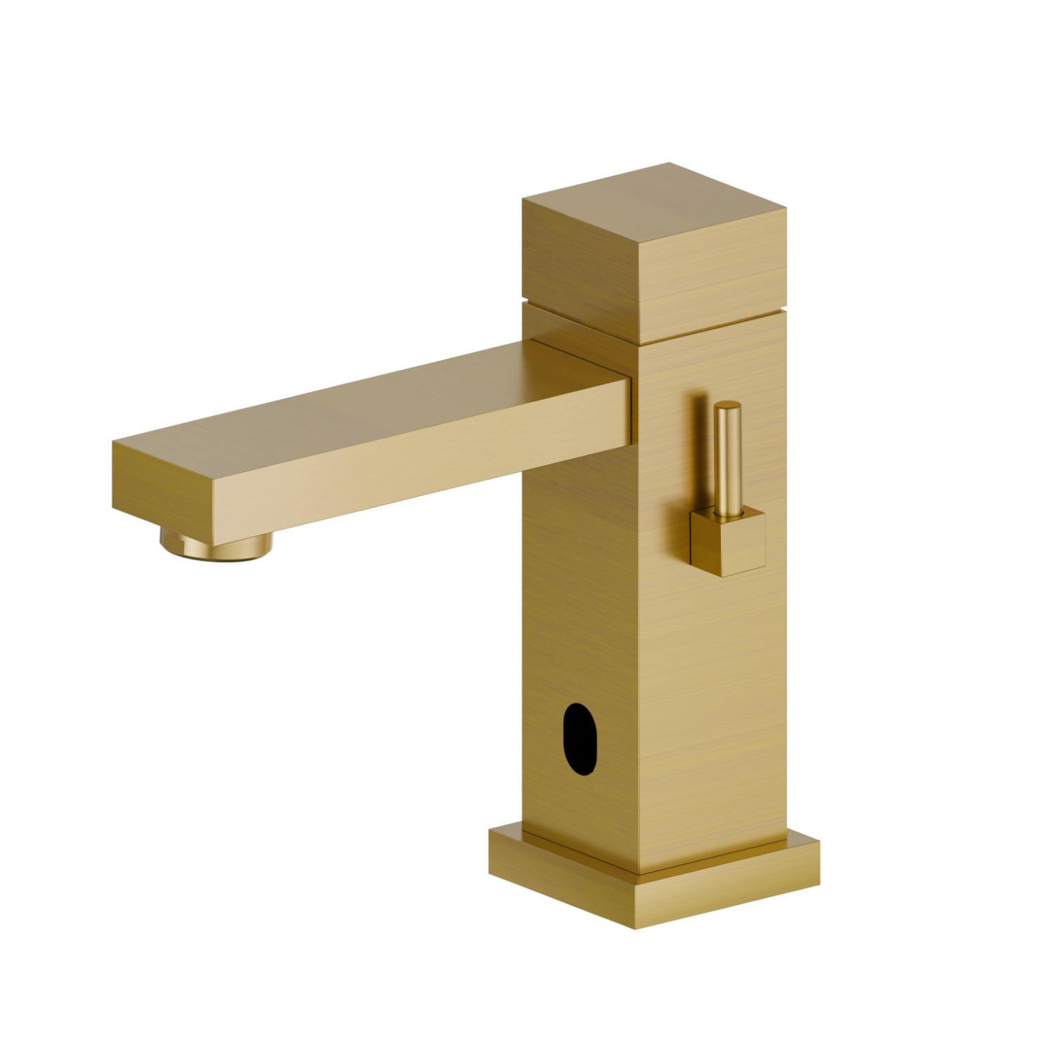Washbasin tap with manually-adjustable mixing device by stop valves included - finish PVD Brushed Gold