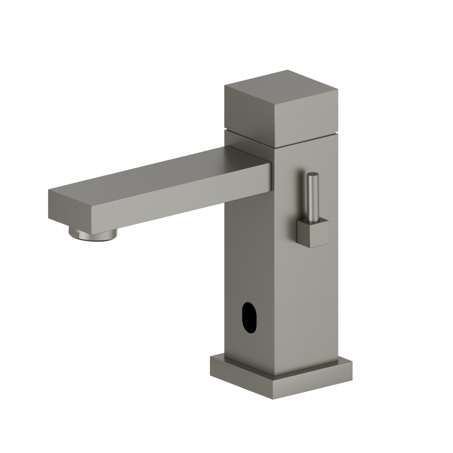 Washbasin tap with manually-adjustable mixing device by stop valves included - finish Titanium Satin