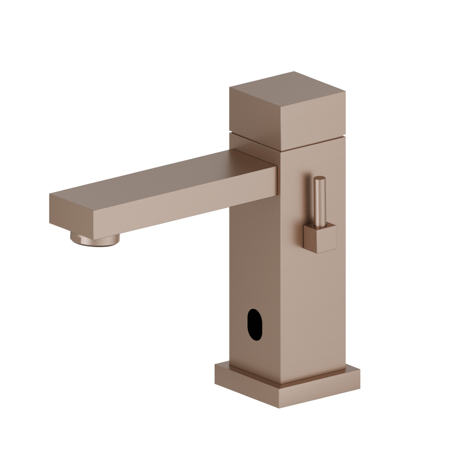 Washbasin tap with manually-adjustable mixing device by stop valves included - finish Copper Satin