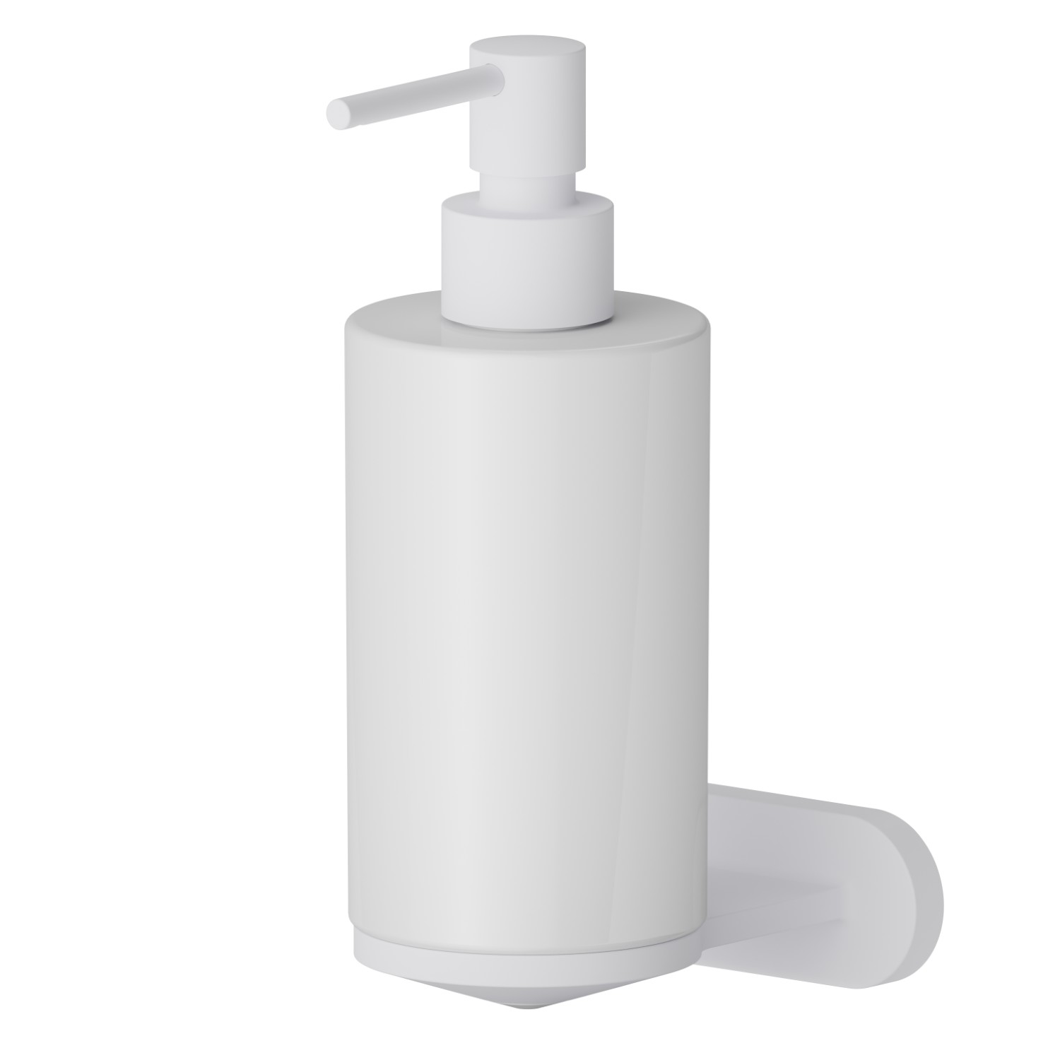 Wall-mounted soap dispenser. White ceramic - finish Matt White