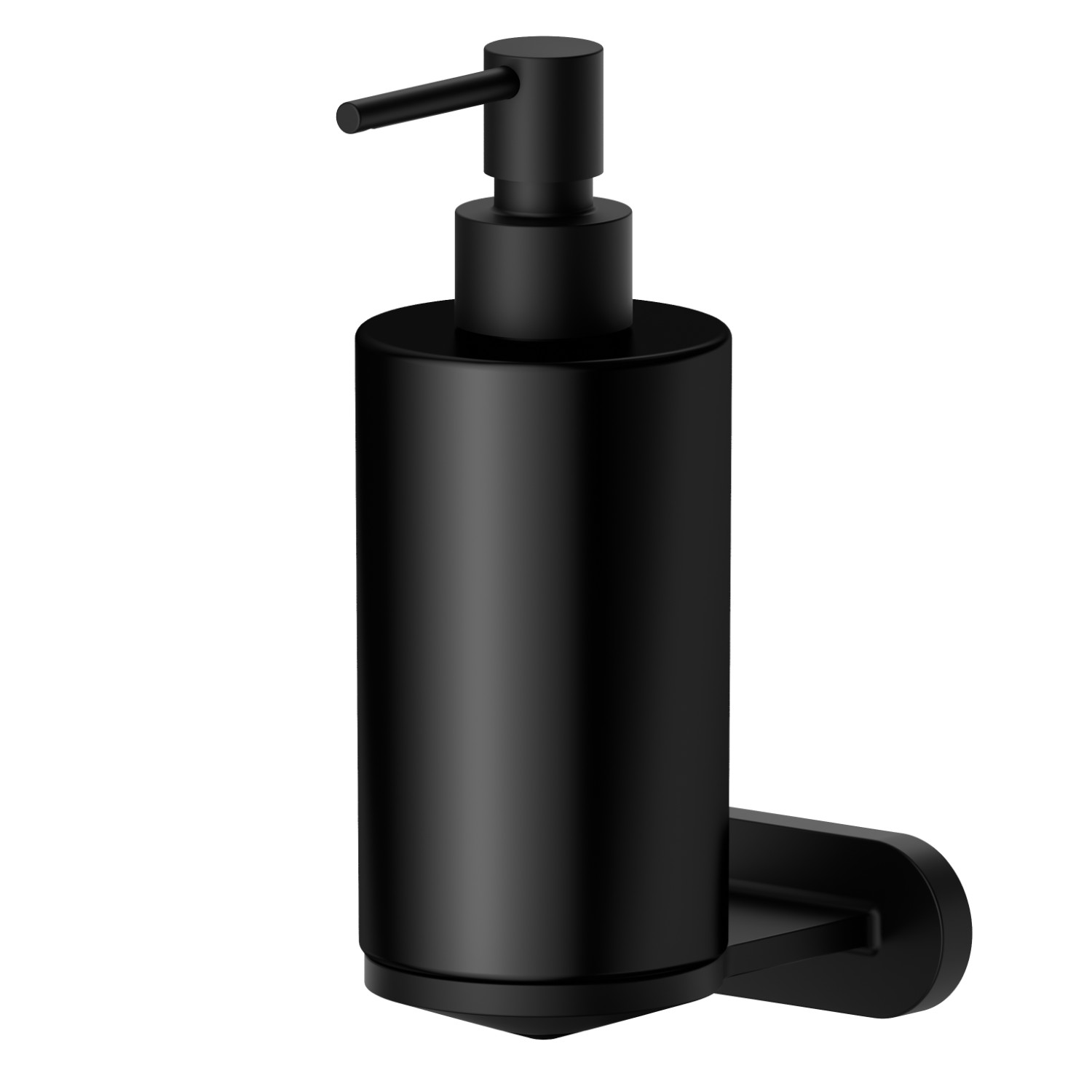 Wall-mounted soap dispenser. Black ceramic - finish Matt Black