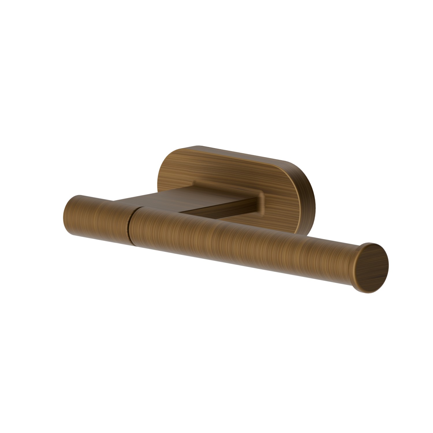 Porta rotolo a muro versione destra - finitura Groove Bronze