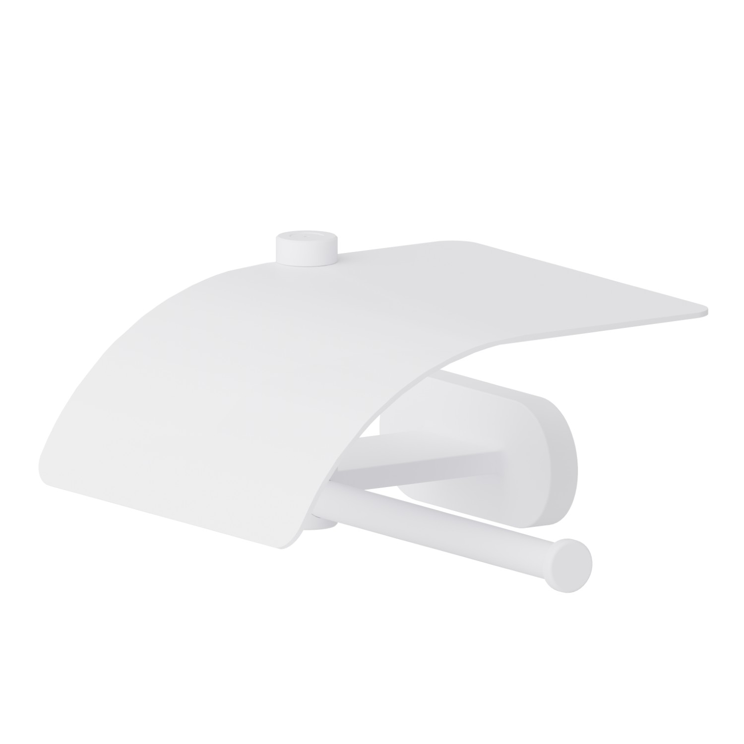 Right-side wall-mounted paper holder with cover - finish Matt White