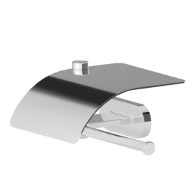 Right-side wall-mounted paper holder with cover - finish Chrome