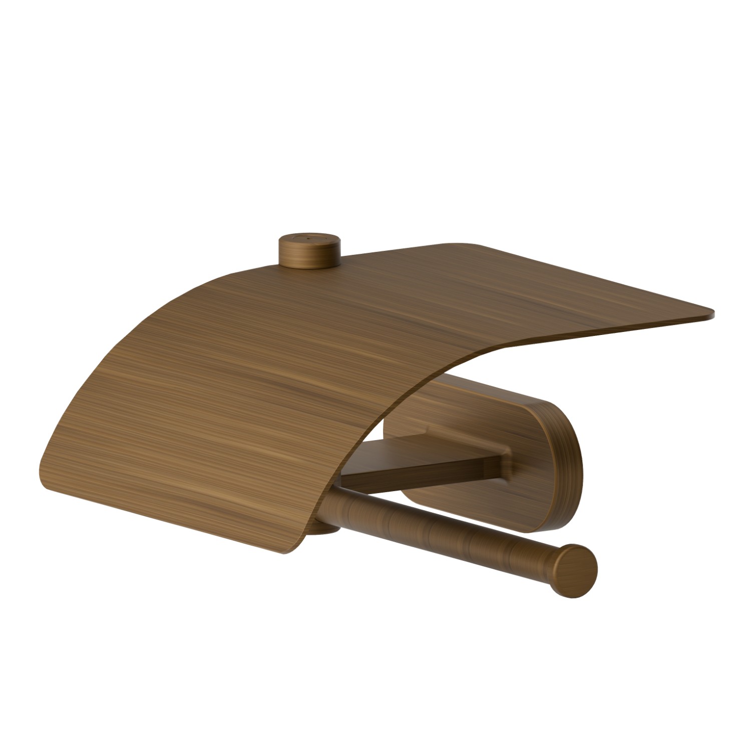 Right-side wall-mounted paper holder with cover - finish Groove Bronze