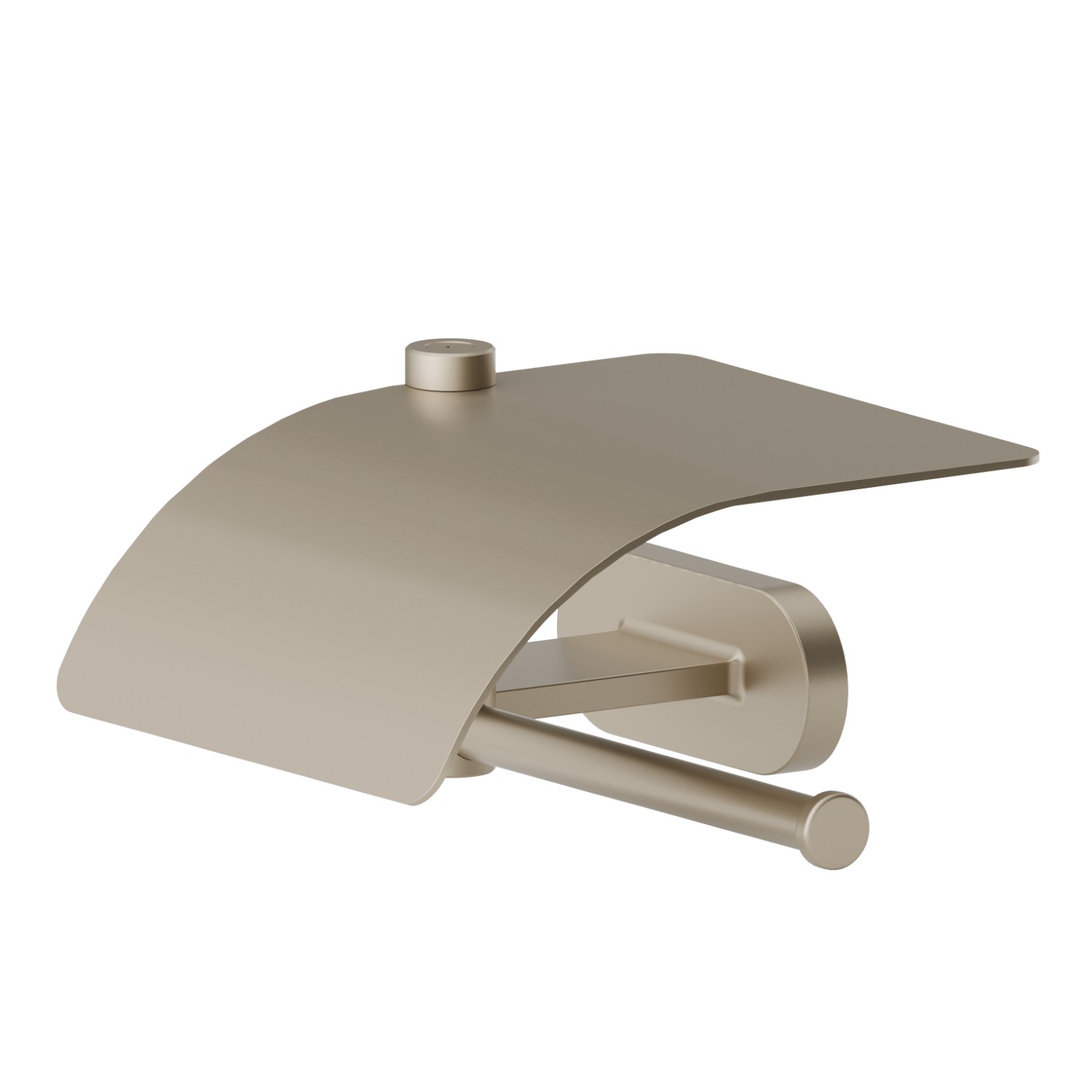 Right-side wall-mounted paper holder with cover - finish Gold Satin