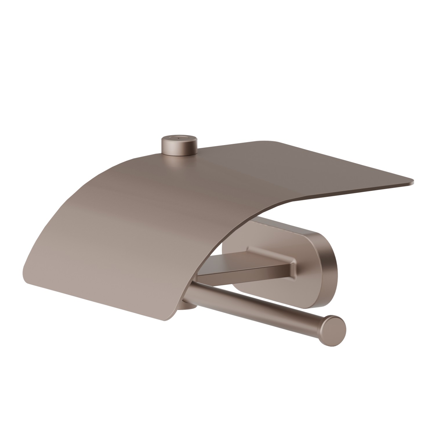 Right-side wall-mounted paper holder with cover - finish Copper Glossy