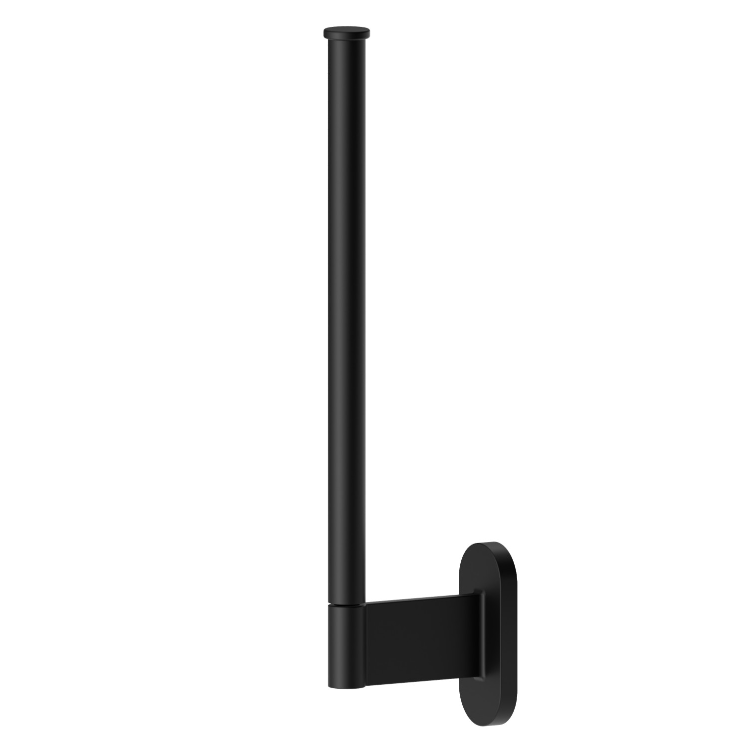 Porte-papier mural version double verticale - finition Matt Black