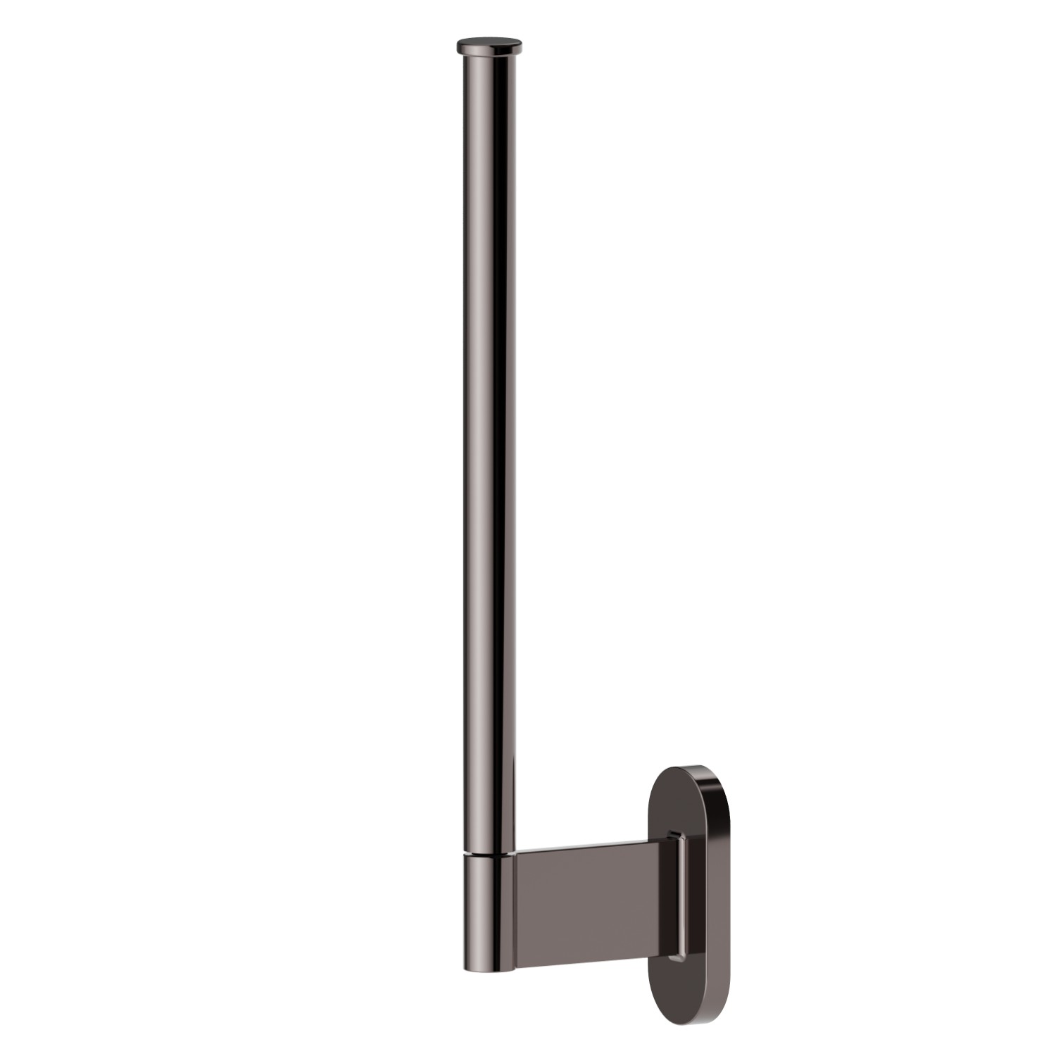 Porte-papier mural version double verticale - finition PVD Gun Metal