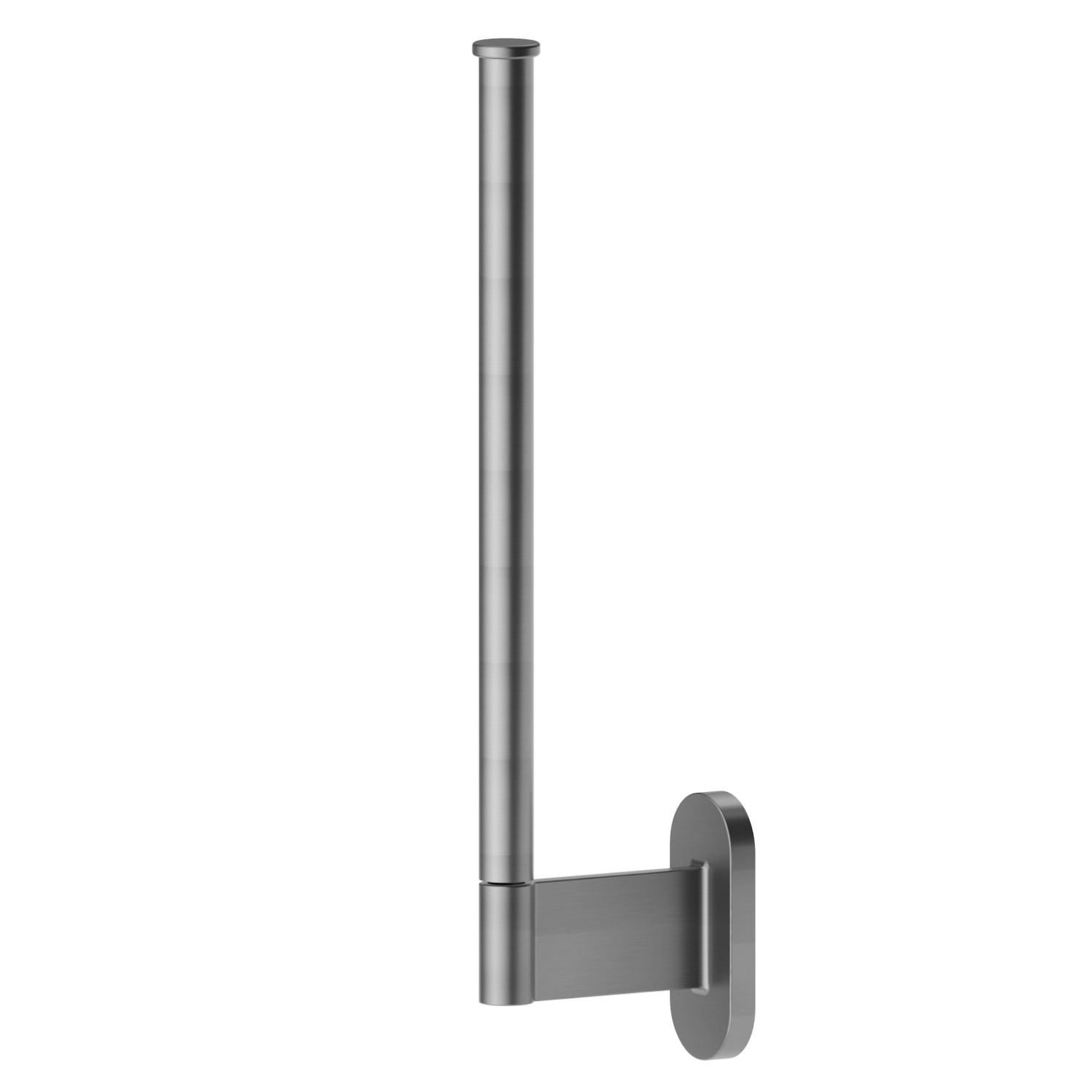 Wall-mounted paper holder, vertical double version - finish PVD Brushed Gun Metal