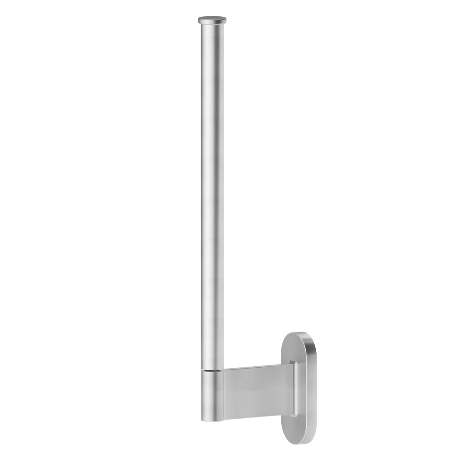 Porte-papier mural version double verticale - finition PVD Brushed steel