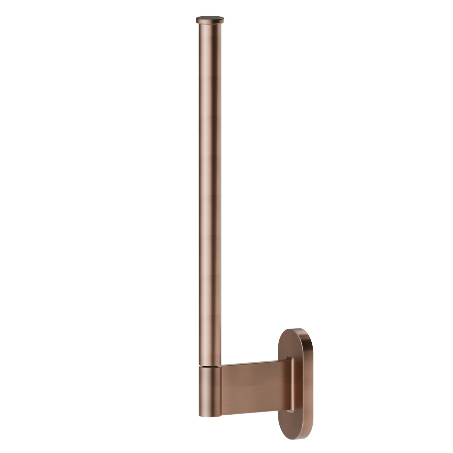Wall-mounted paper holder, vertical double version - finish PVD Brushed Copper Bronze