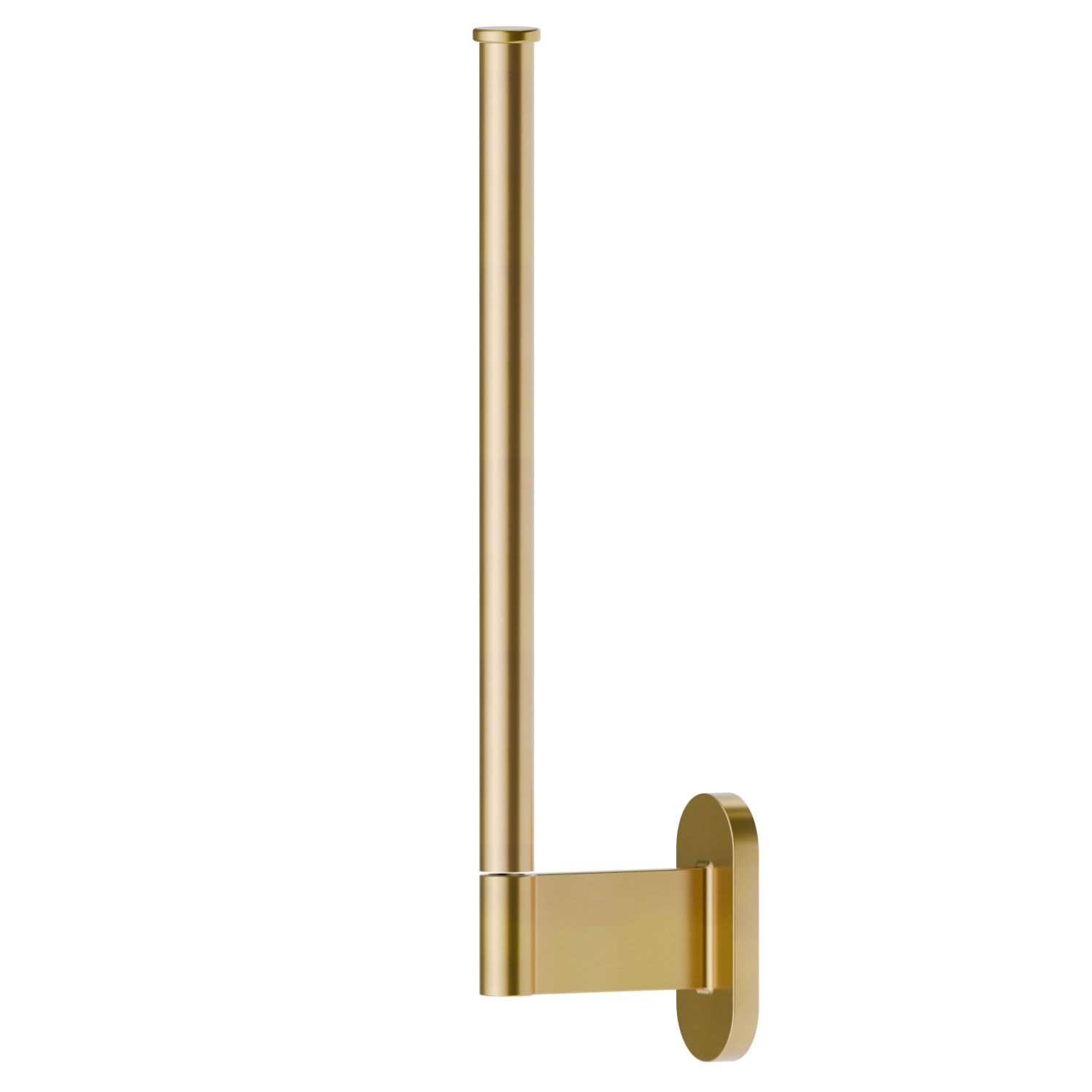Wall-mounted paper holder, vertical double version - finish PVD Brushed Gold