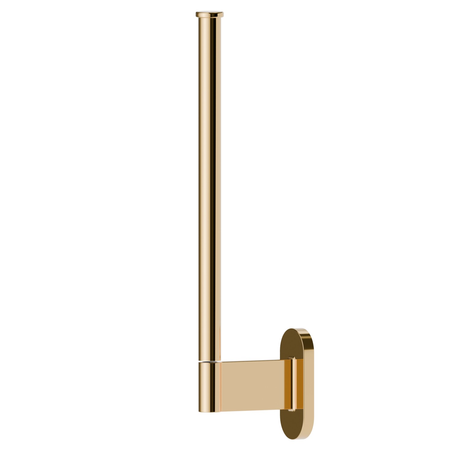 Wall-mounted paper holder, vertical double version - finish PVD Glossy Gold