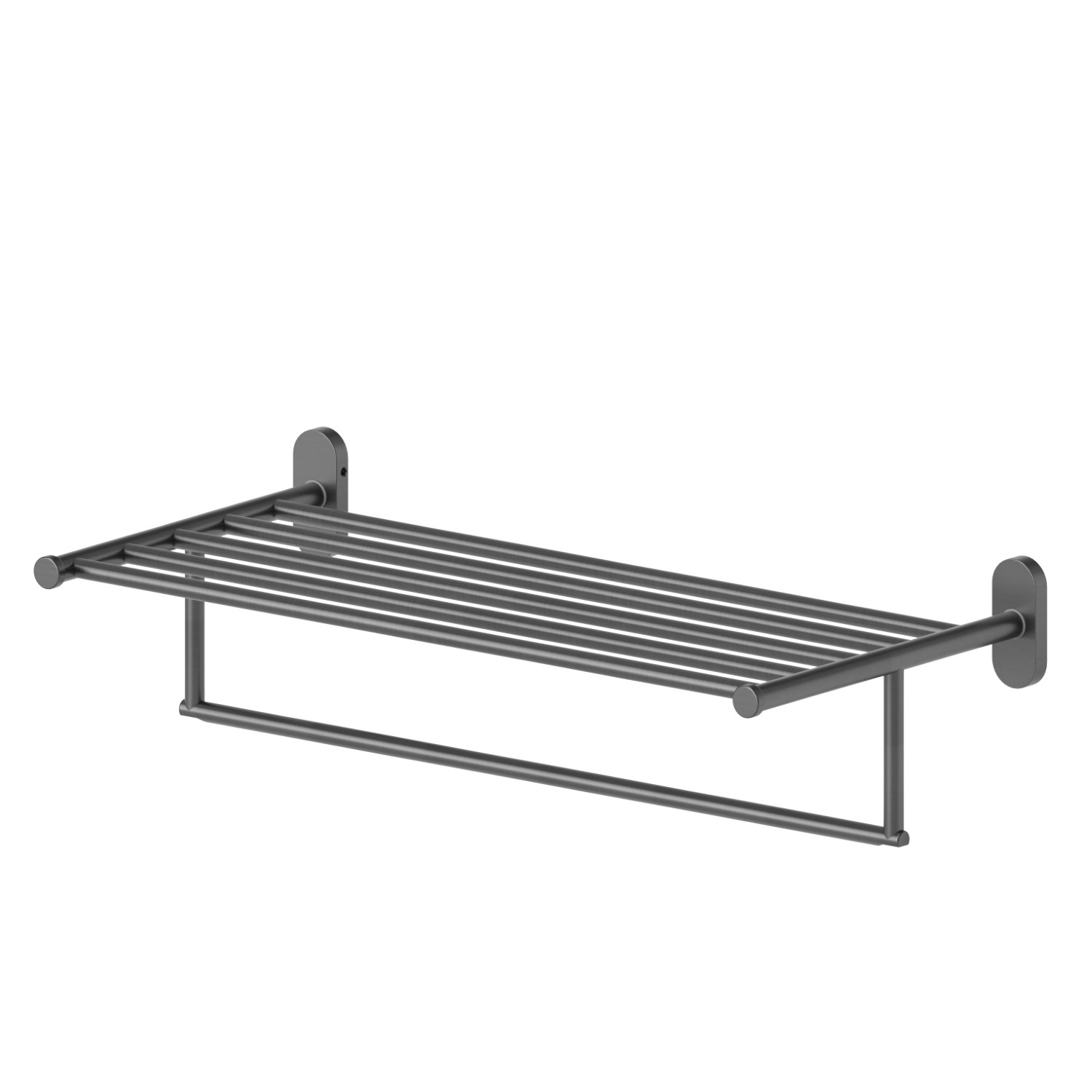 Towel holder shelf - finish PVD Brushed Gun Metal