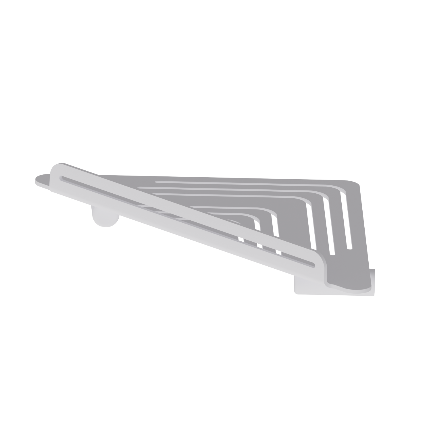 Wall mounted corner shower shelf - finish Matt White