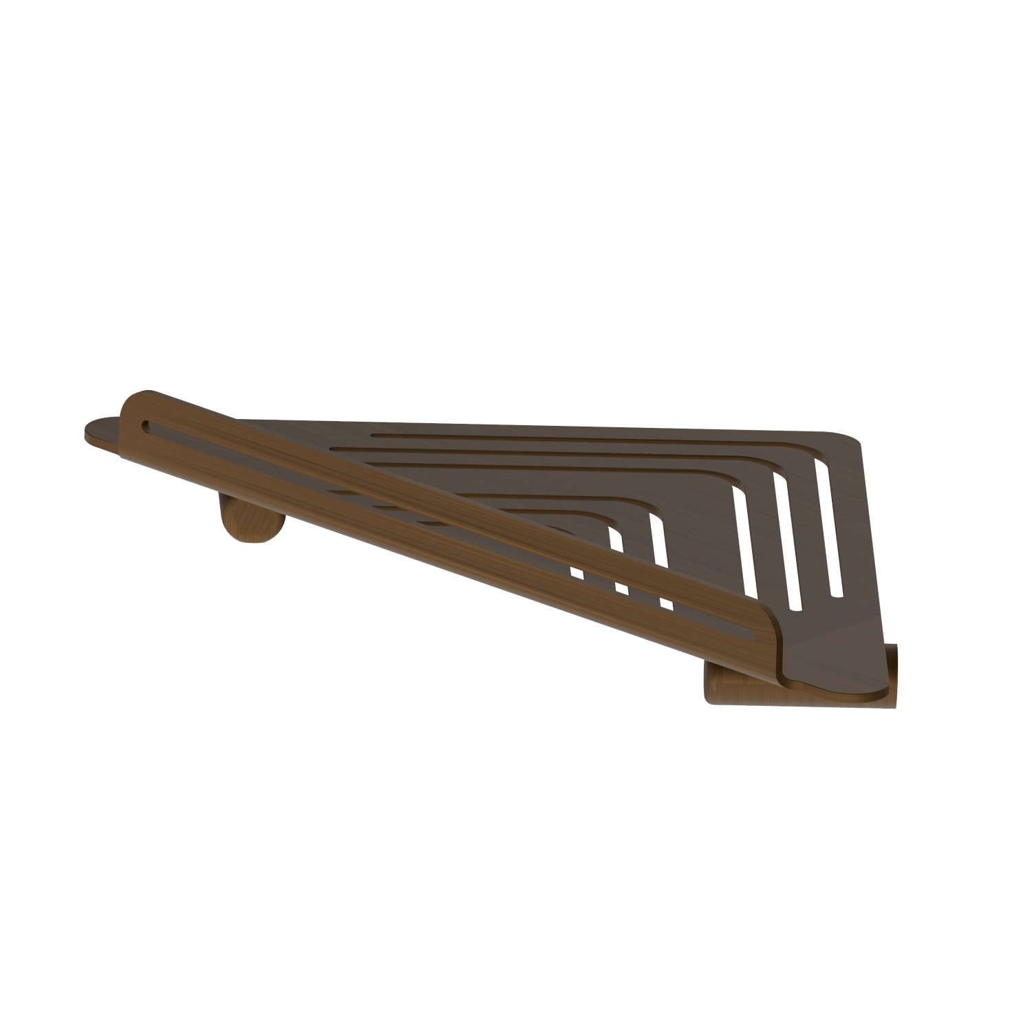 Wall mounted corner shower shelf - finish Groove Bronze