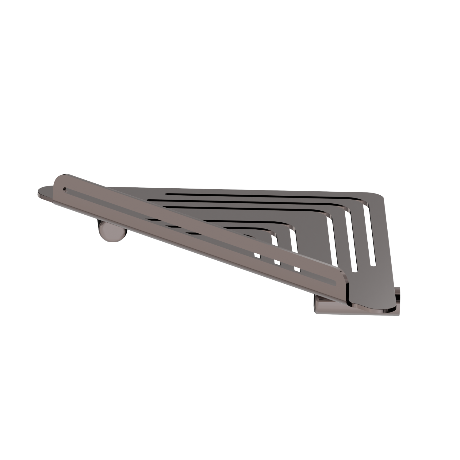Mensola doccia angolare a muro - finitura PVD Gun Metal