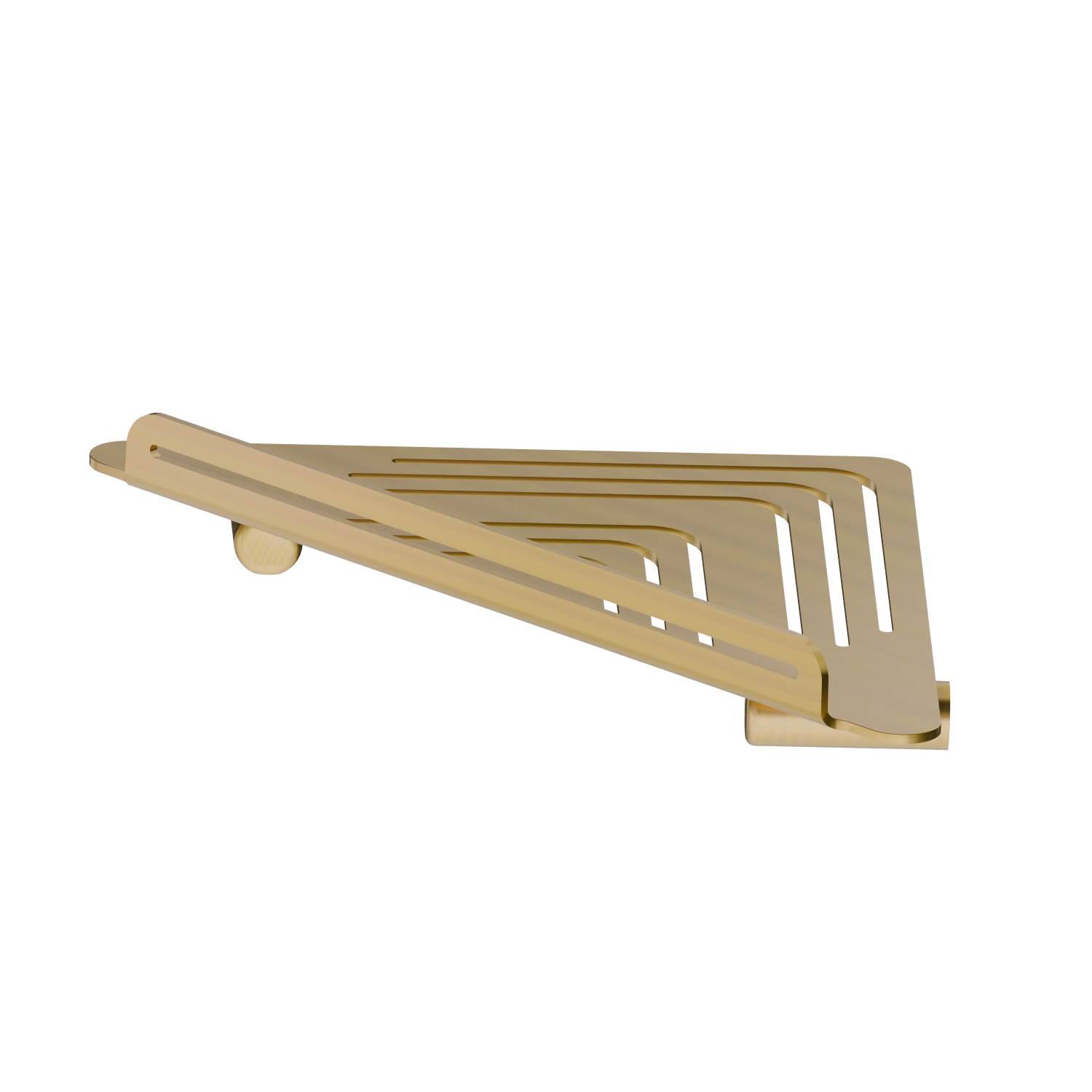Wall mounted corner shower shelf - finish PVD Brushed Gold