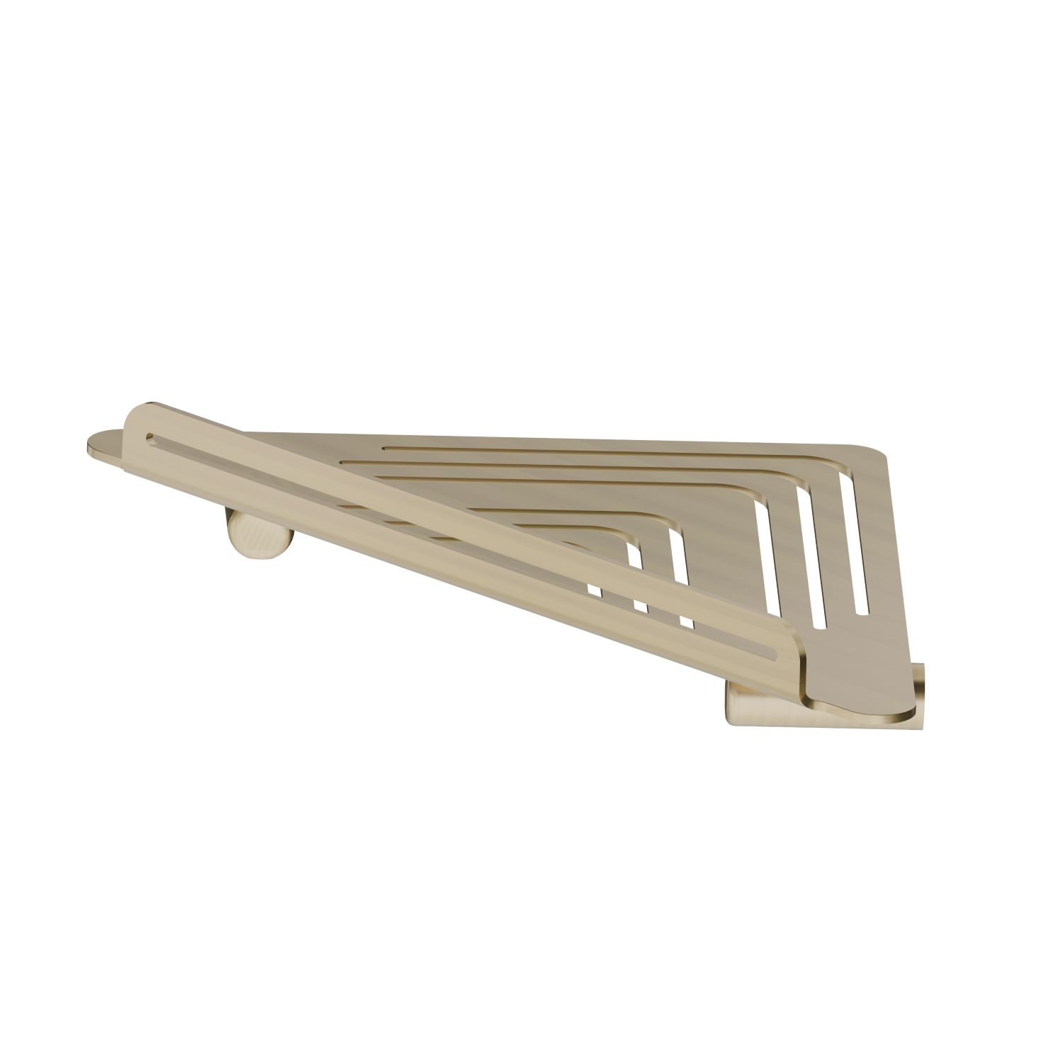 Wall mounted corner shower shelf - finish PVD Brushed Pale Gold