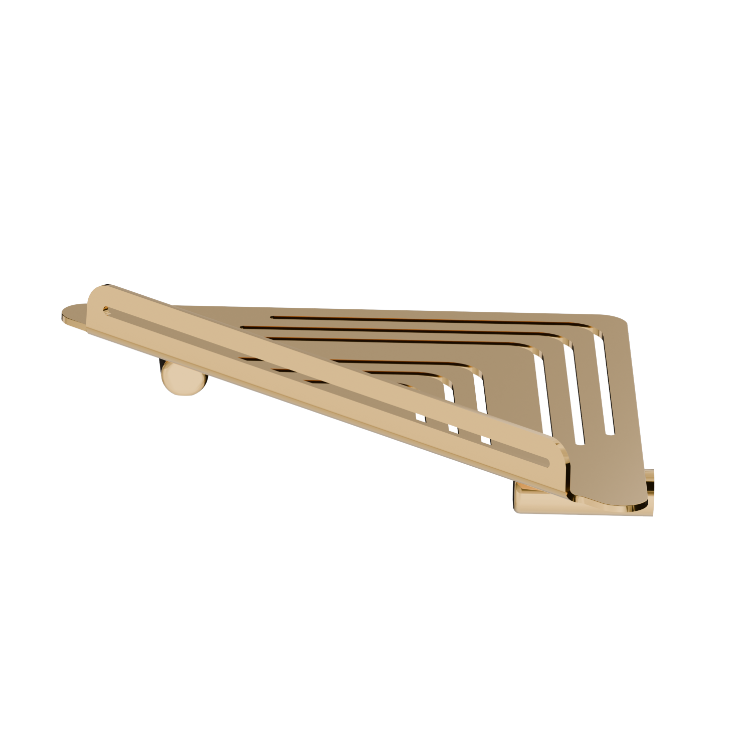 Wall mounted corner shower shelf - finish PVD Glossy Gold
