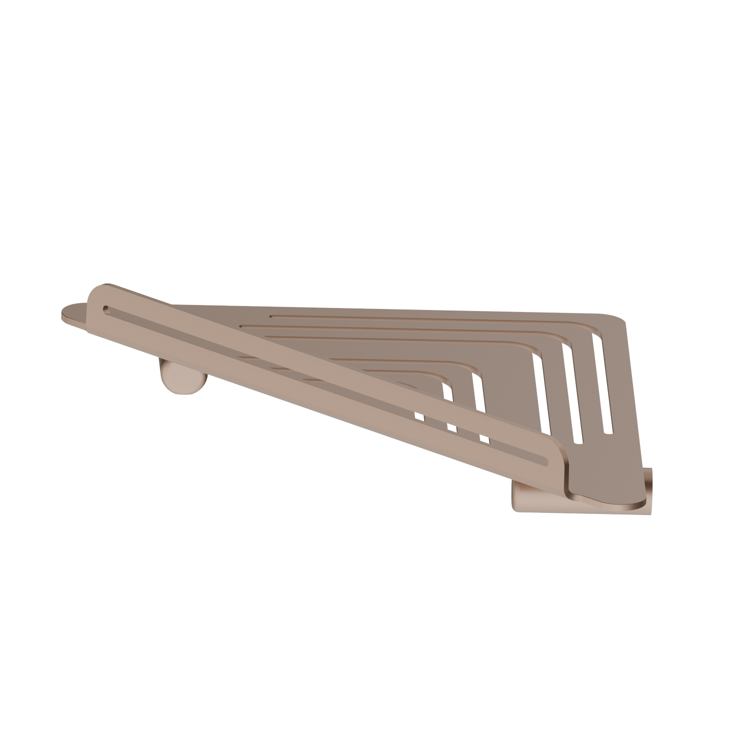 Wall mounted corner shower shelf - finish Copper Satin