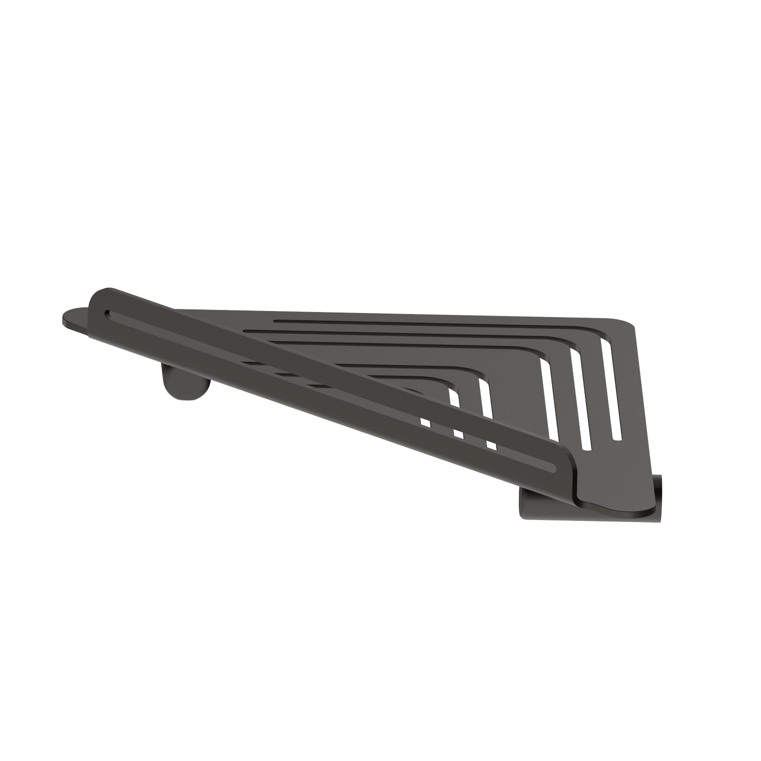 Étagère d’angle murale pour douche - finition Carbon Satin