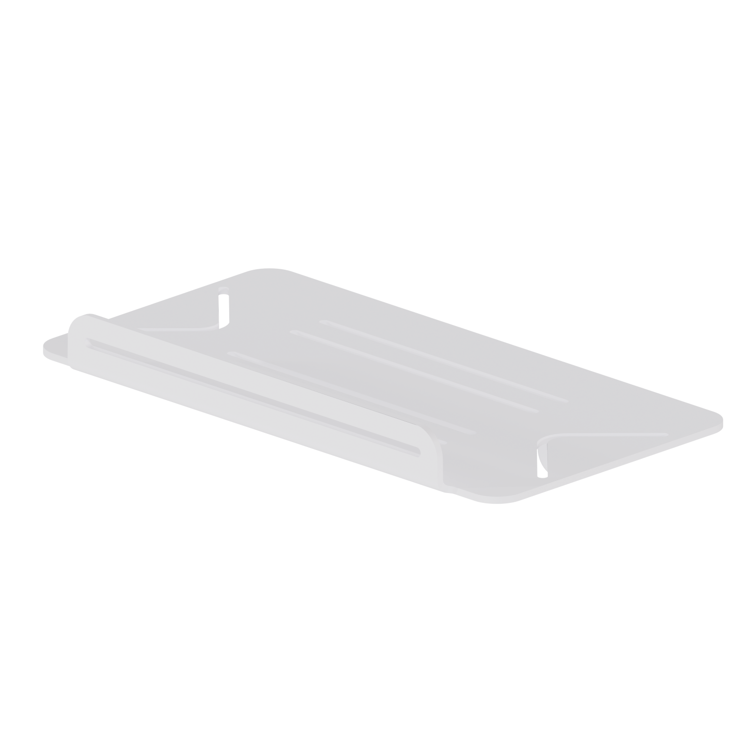 Wall mounted rectangular bath/shower shelf - finish Matt White