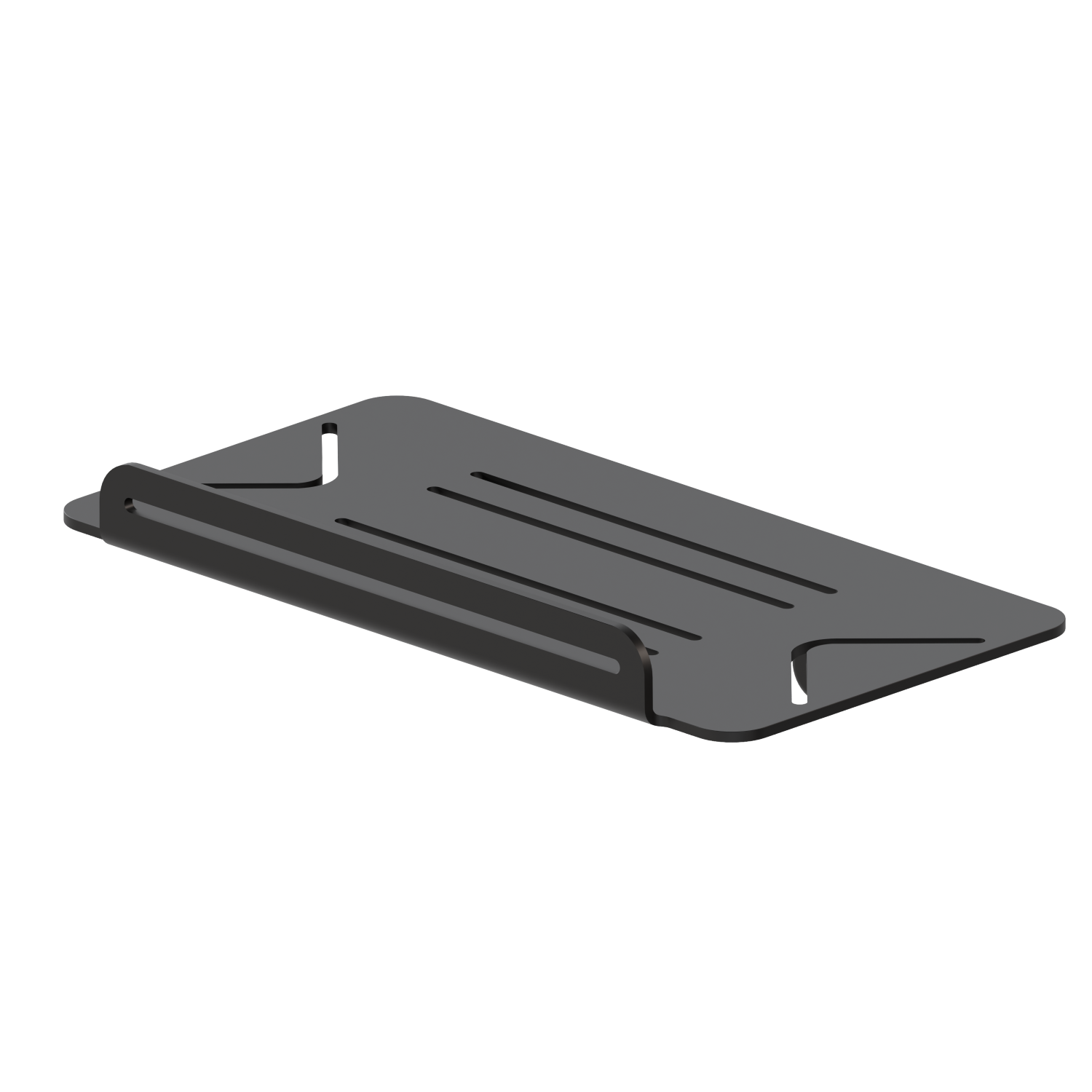 Wall mounted rectangular bath/shower shelf - finish Matt Black