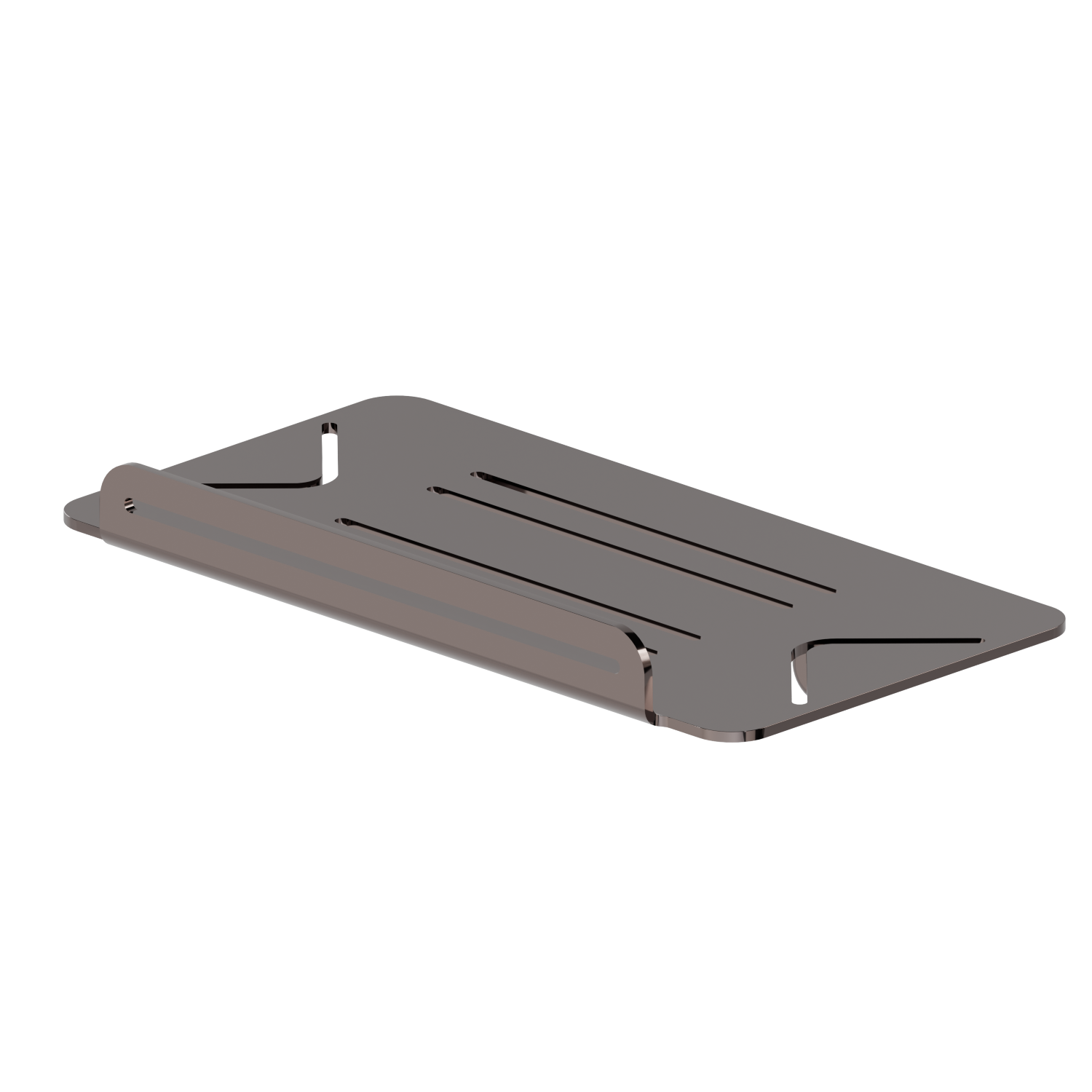 Mensola vasca/doccia rettangolare a muro - finitura PVD Gun Metal