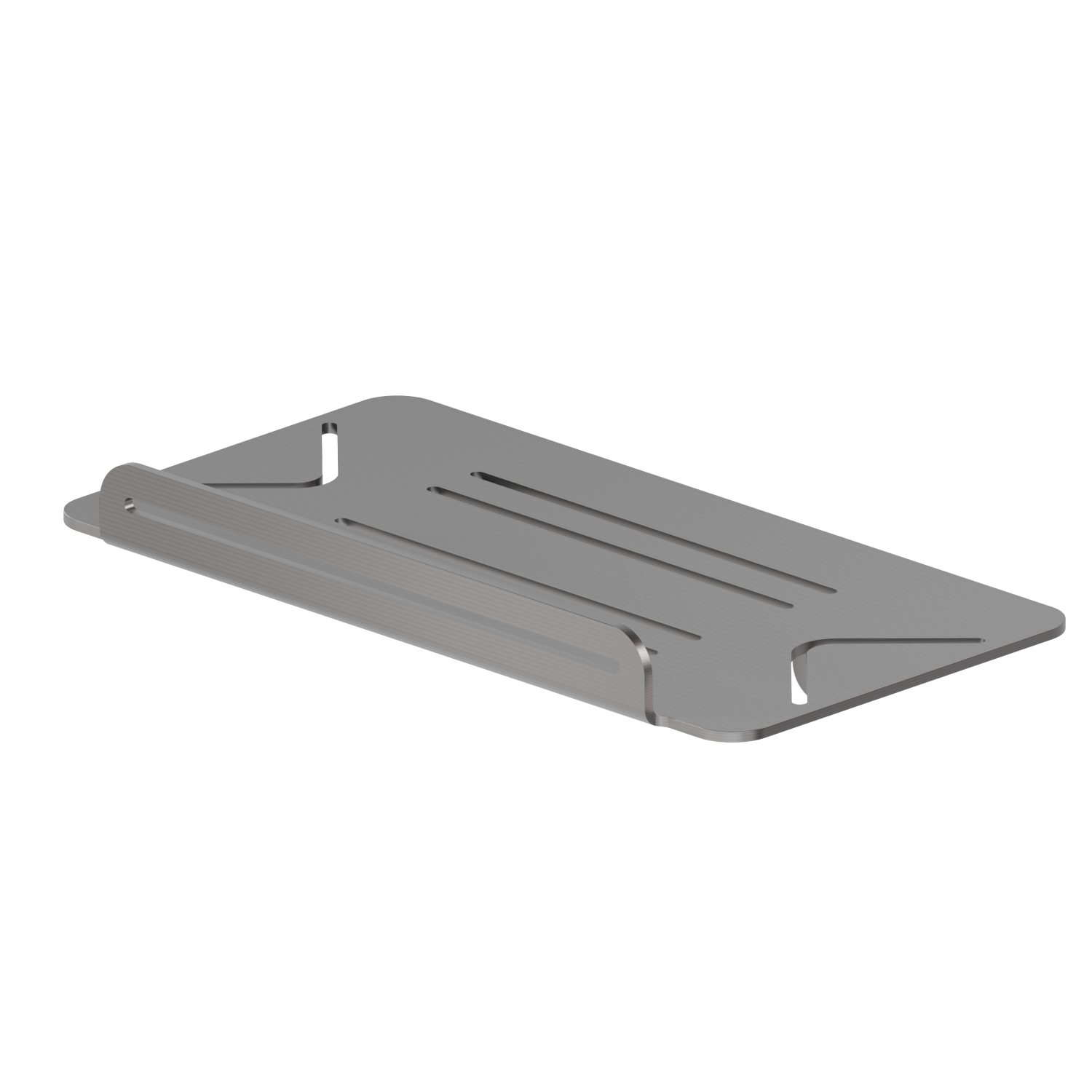 Wall mounted rectangular bath/shower shelf - finish PVD Brushed Gun Metal