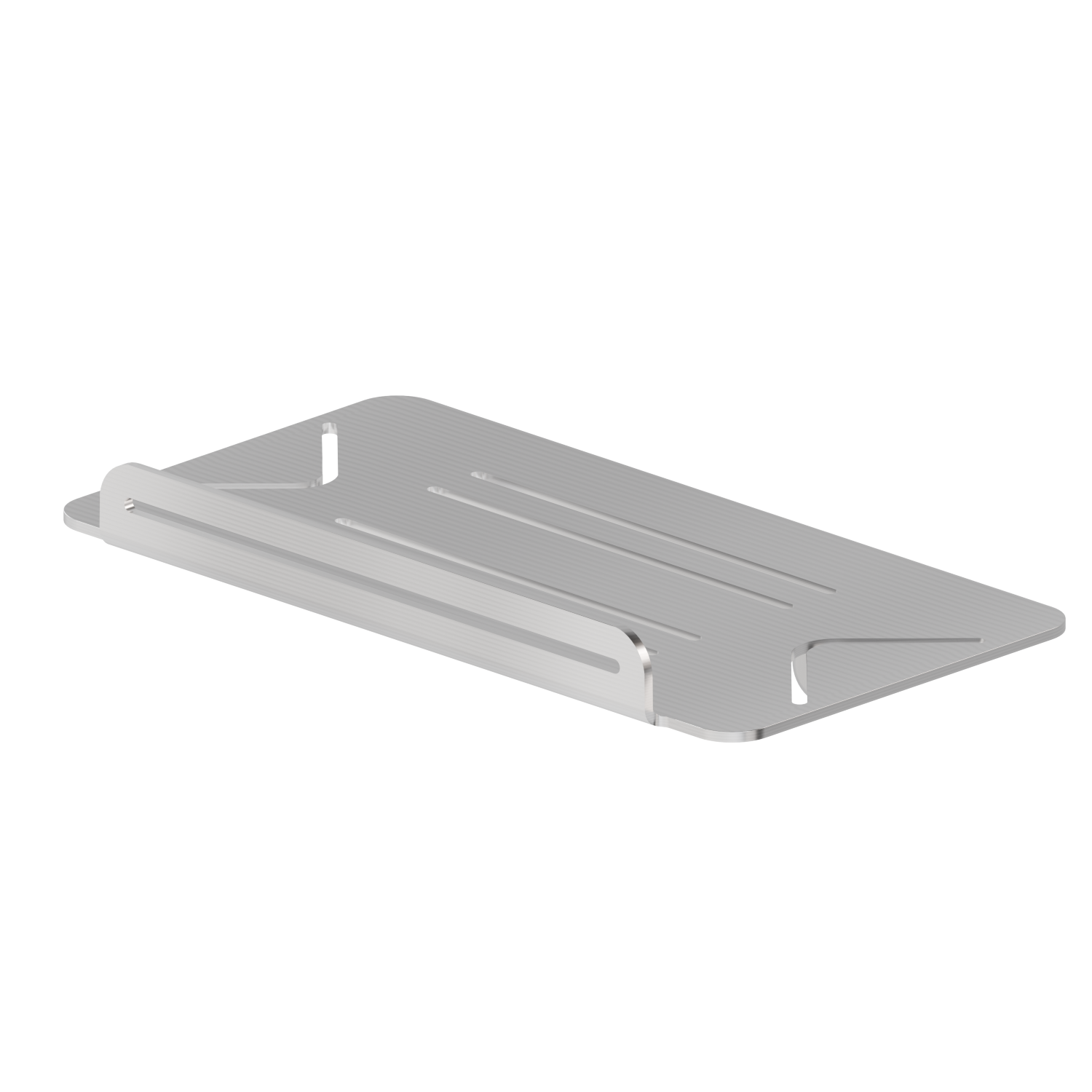 Étagère vasque/douche rectangulaire murale - finition PVD Brushed steel
