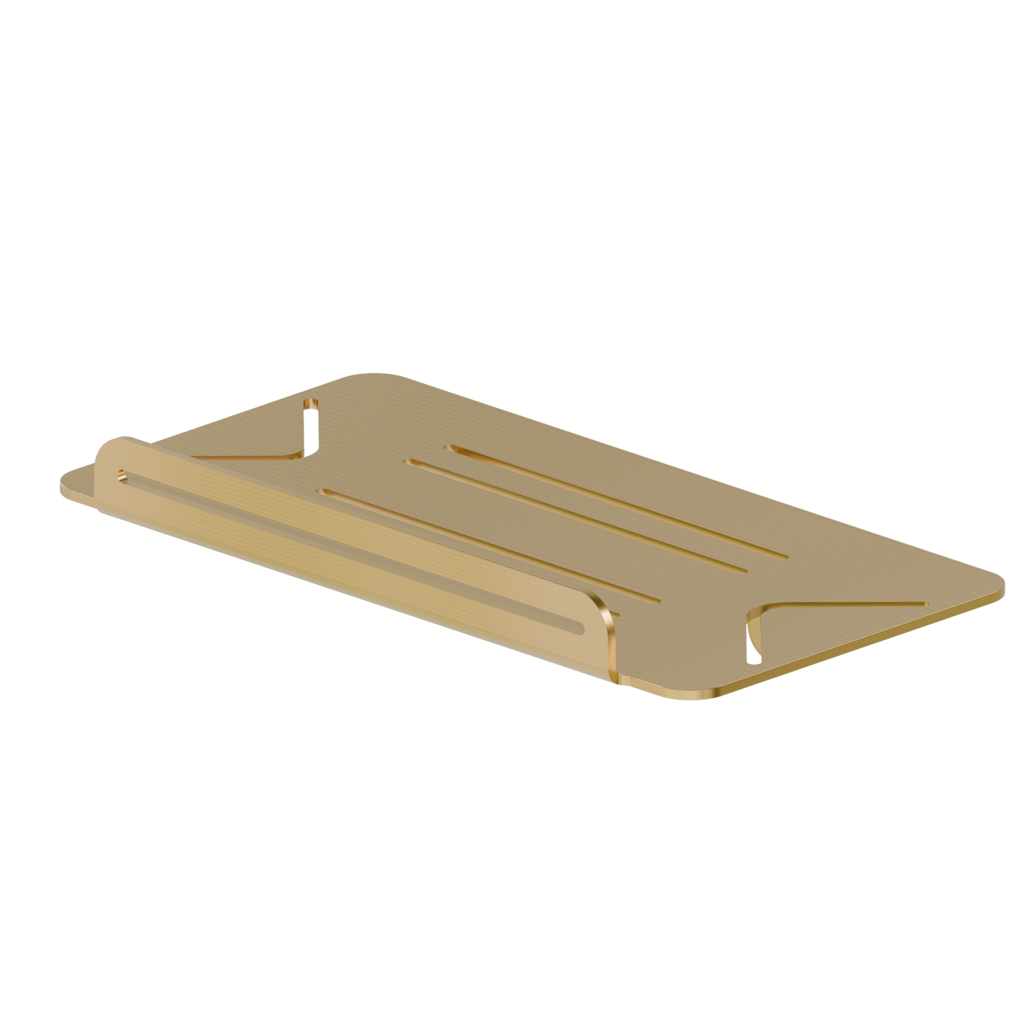 Wall mounted rectangular bath/shower shelf - finish PVD Brushed Gold