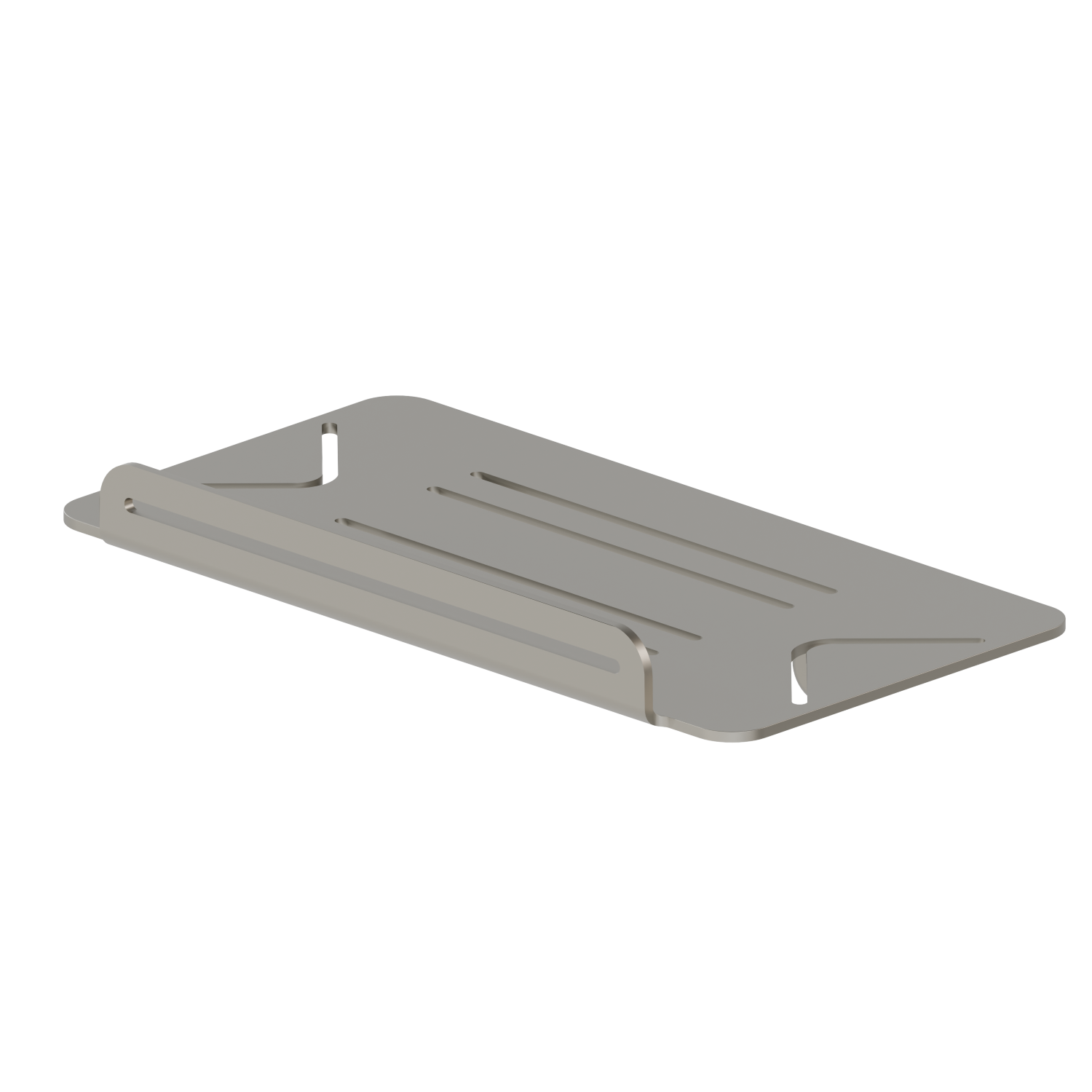 Wall mounted rectangular bath/shower shelf - finish Titanium Satin