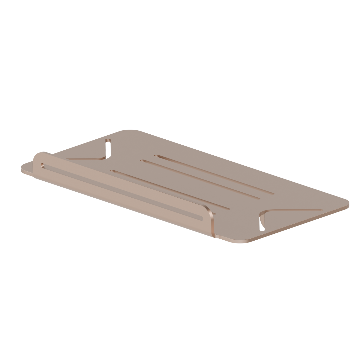 Wall mounted rectangular bath/shower shelf - finish Copper Satin