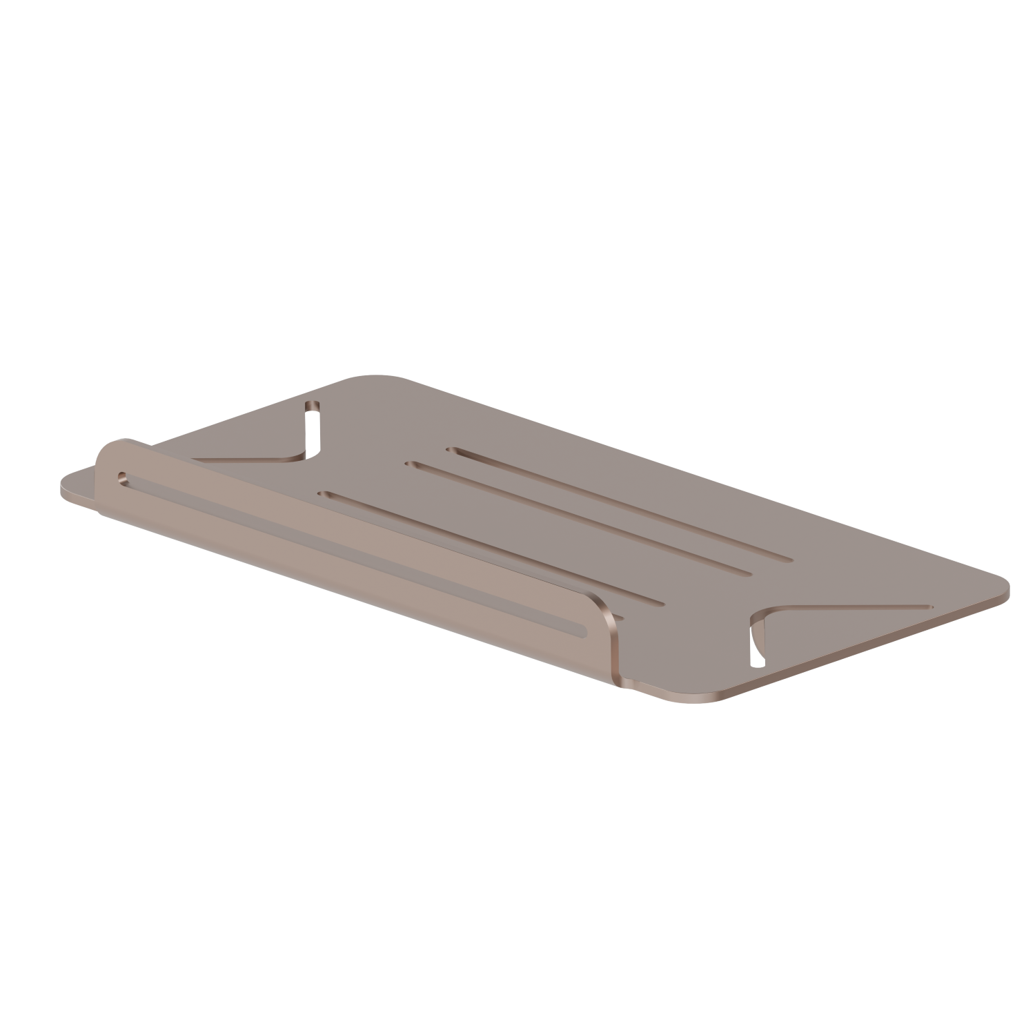 Wall mounted rectangular bath/shower shelf - finish Copper Glossy