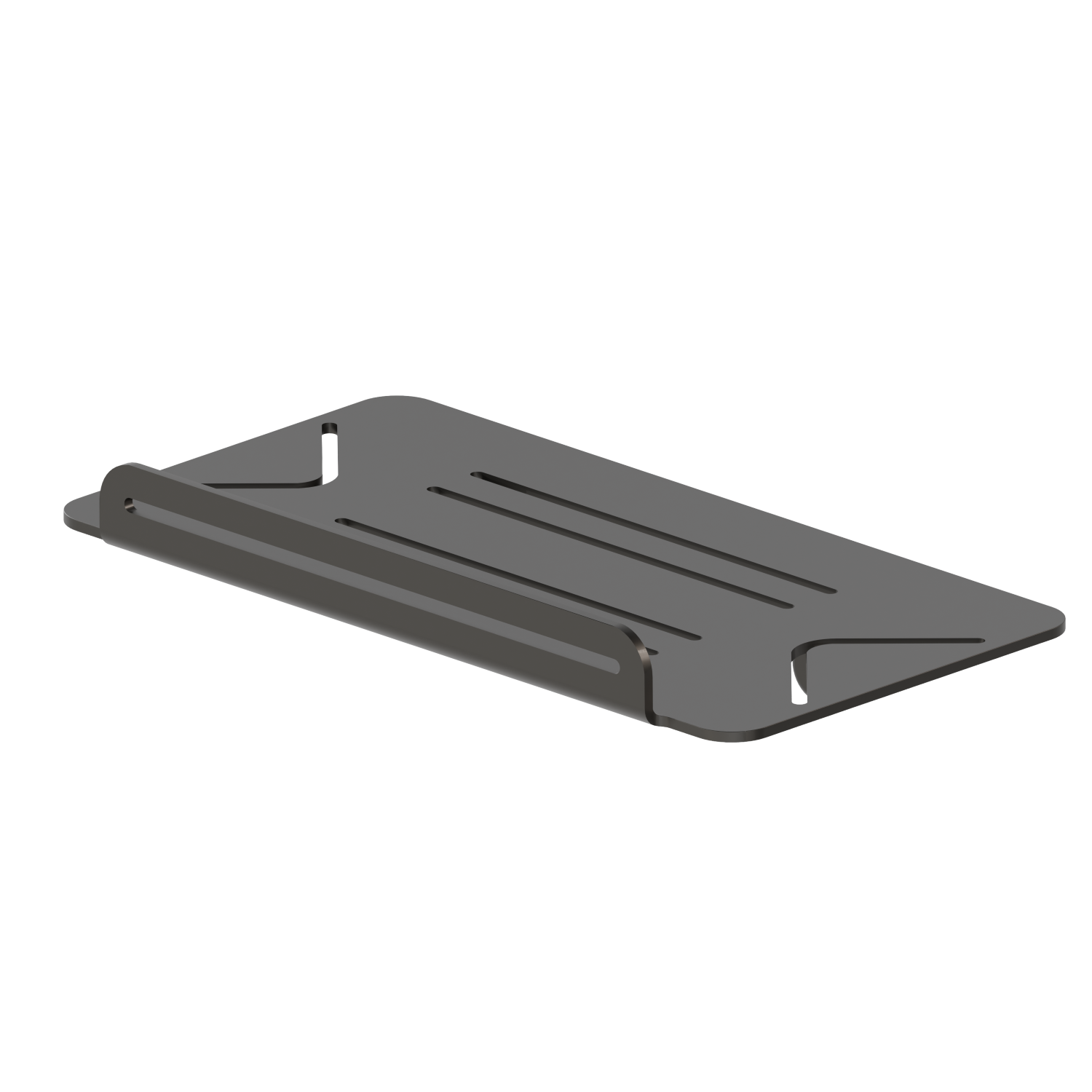 Wall mounted rectangular bath/shower shelf - finish Carbon Satin