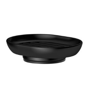 Freestanding soap dish. Black ceramic - finish Neutral