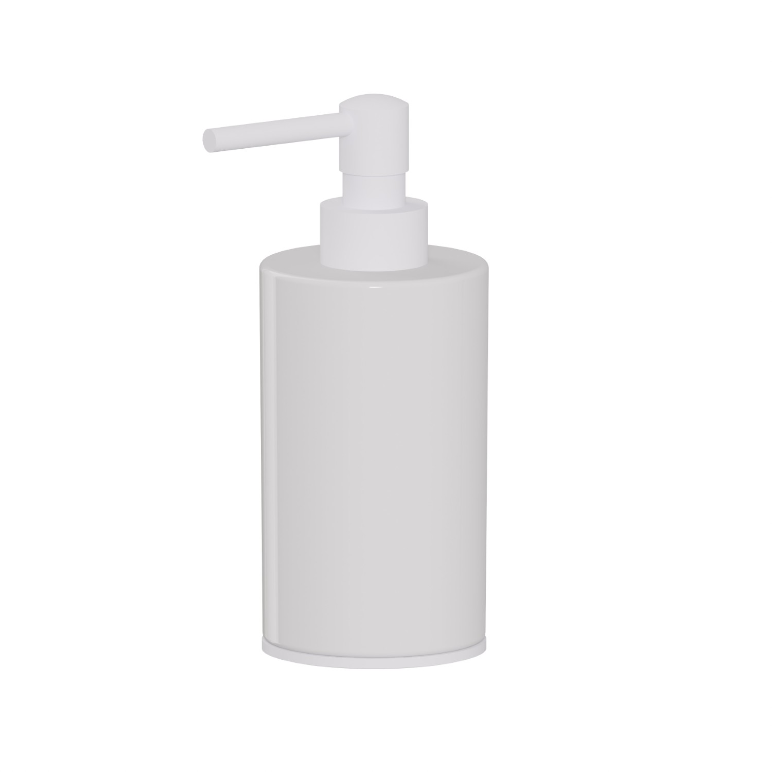 Freestanding soap dispenser. White ceramic - finish Matt White