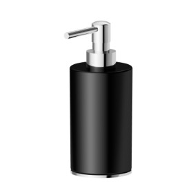 Freestanding soap dispenser. Black ceramic - finish Chrome