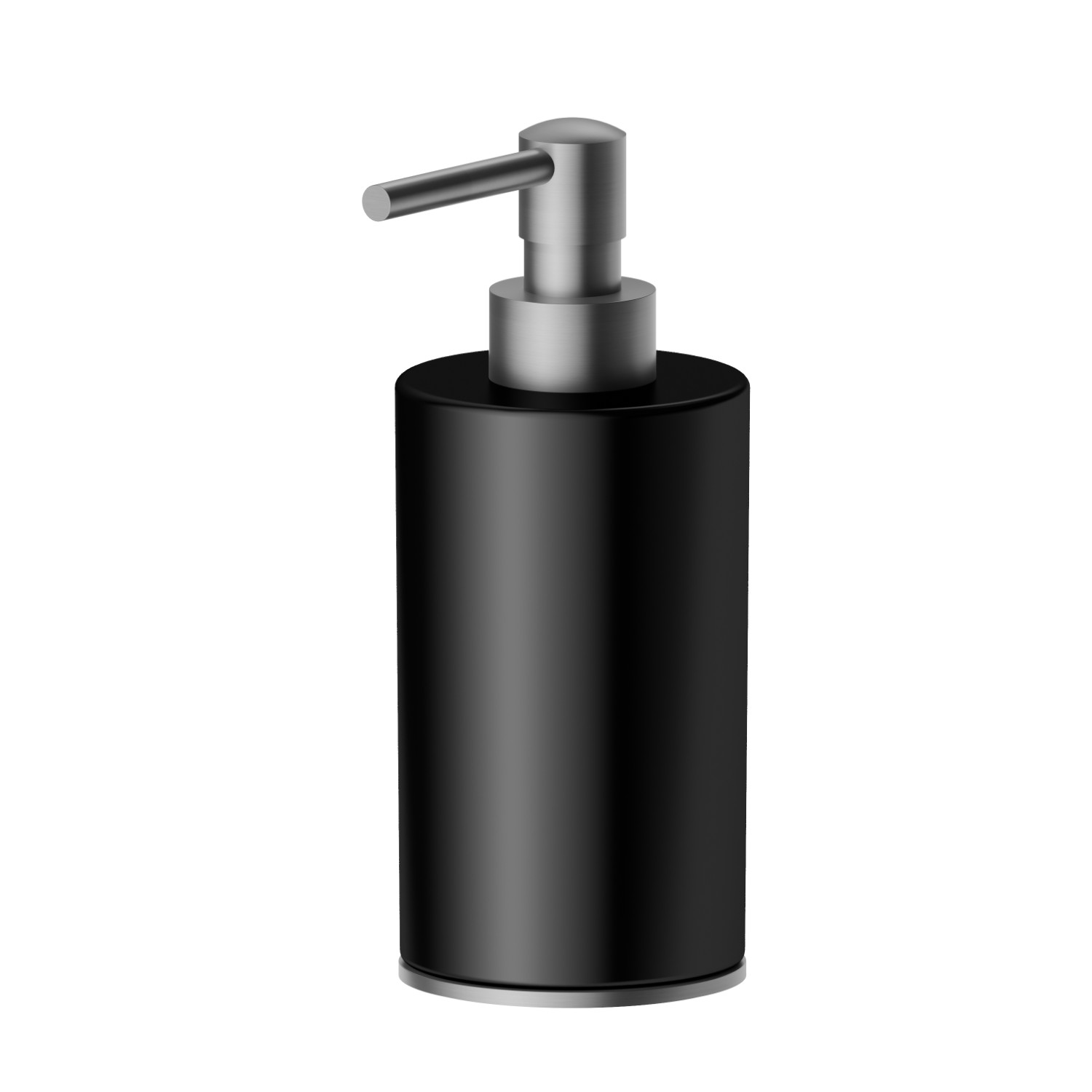 Dosa sapone da appoggio. Ceramica Nera - finitura PVD Brushed Gun Metal