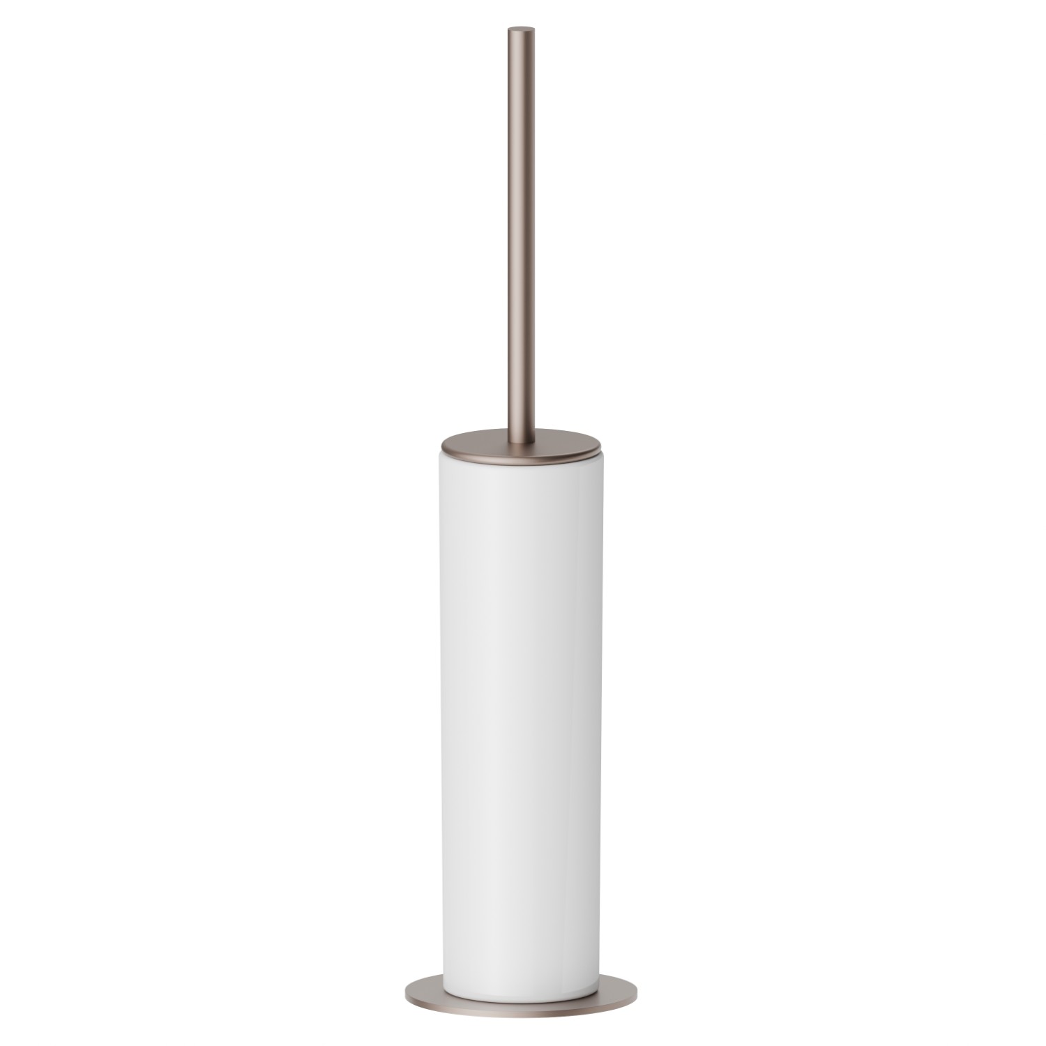 Freistehender WC-Bürstengarnitur mit
Toilettenbürste. Weiẞe keramik - oberfläche Copper Glossy